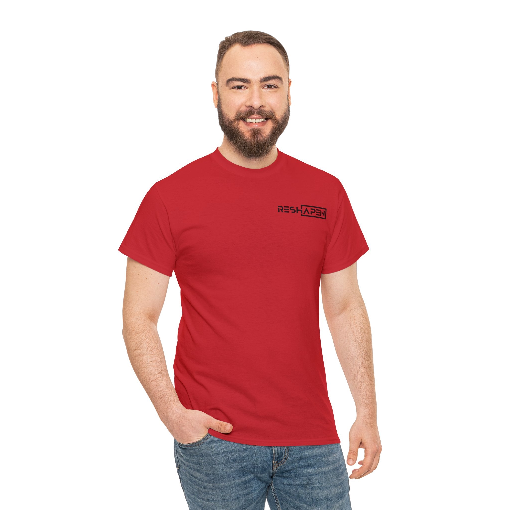 A person working hard to better his/herself - Heavy Cotton Self-Made T-shirt - Reshapen