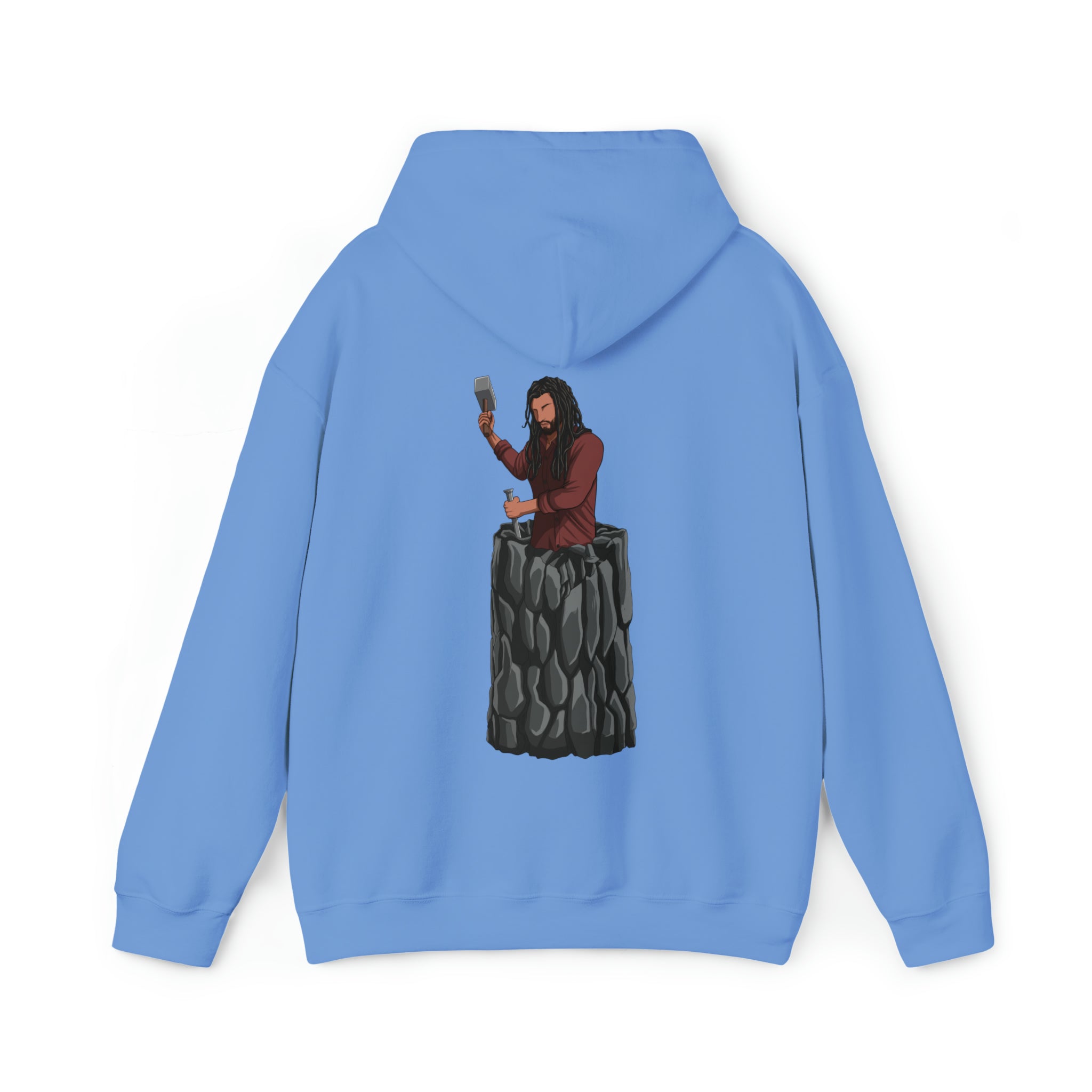 A person working hard to better his/herself - Heavy Blend™ Self-Made Hoodie - Man #2