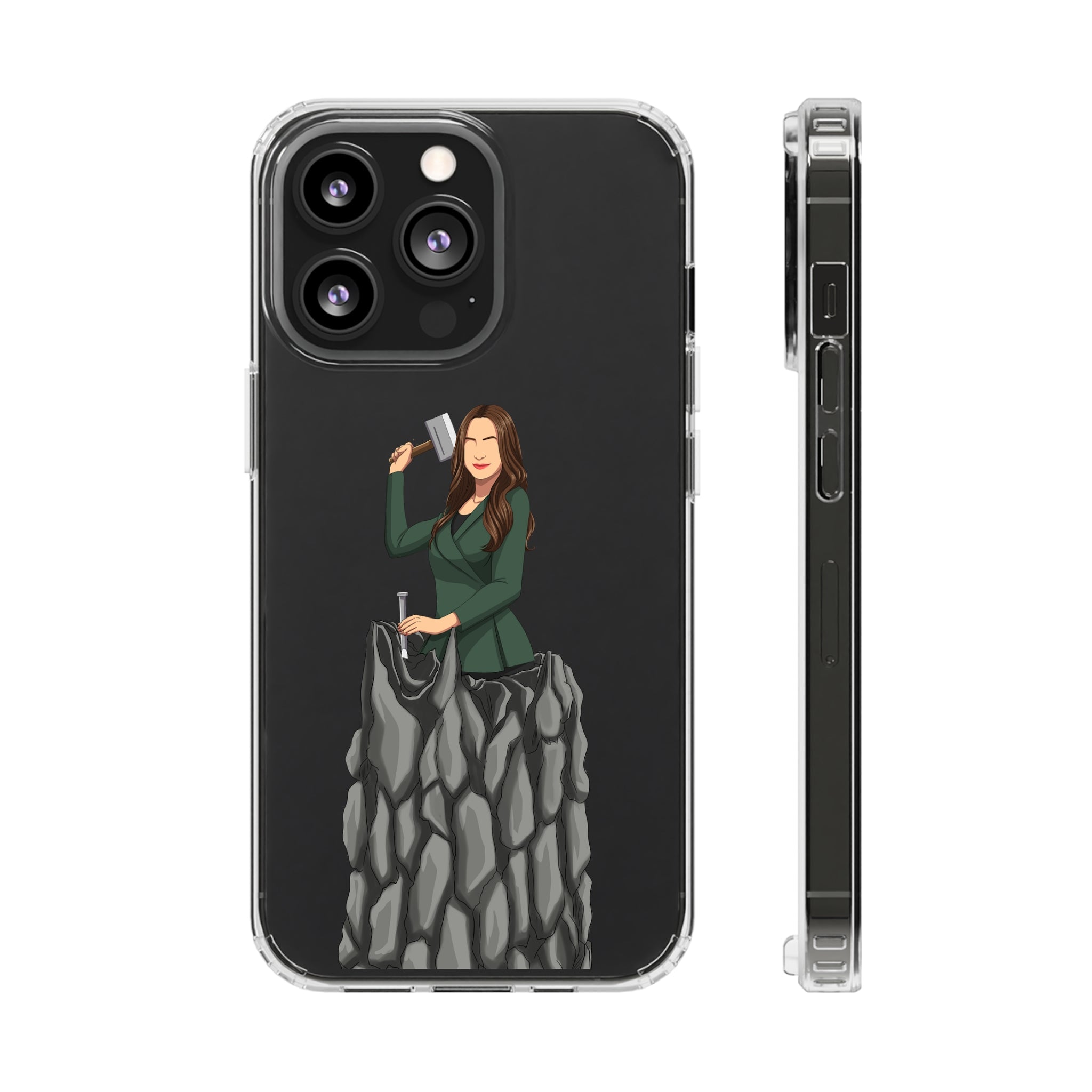 A person working hard to better his/herself - Clear Case - Self-Made Woman #5 - Breakthrough Collection