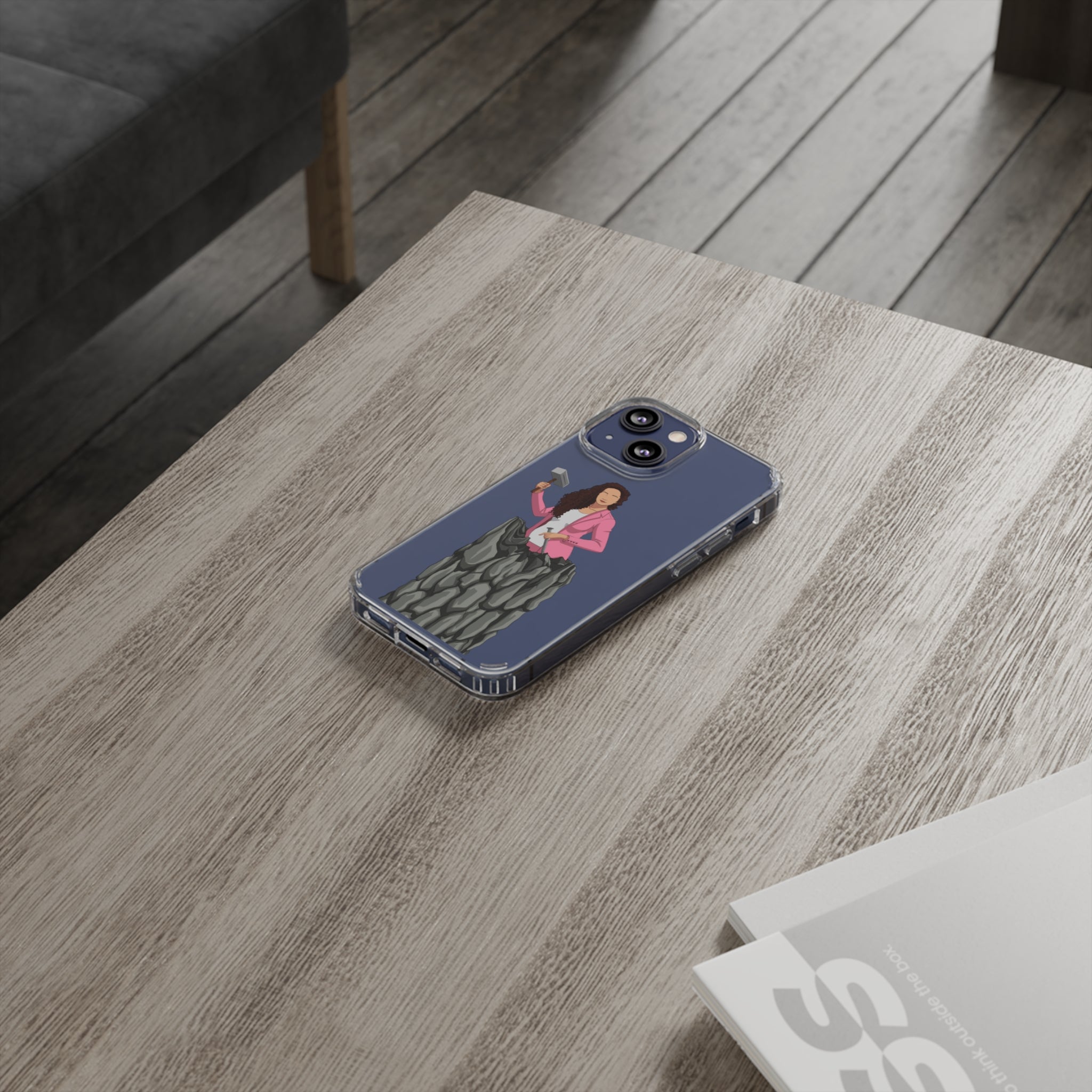 A person working hard to better his/herself - Clear Case - Self-Made Woman #13 - Breakthrough Collection