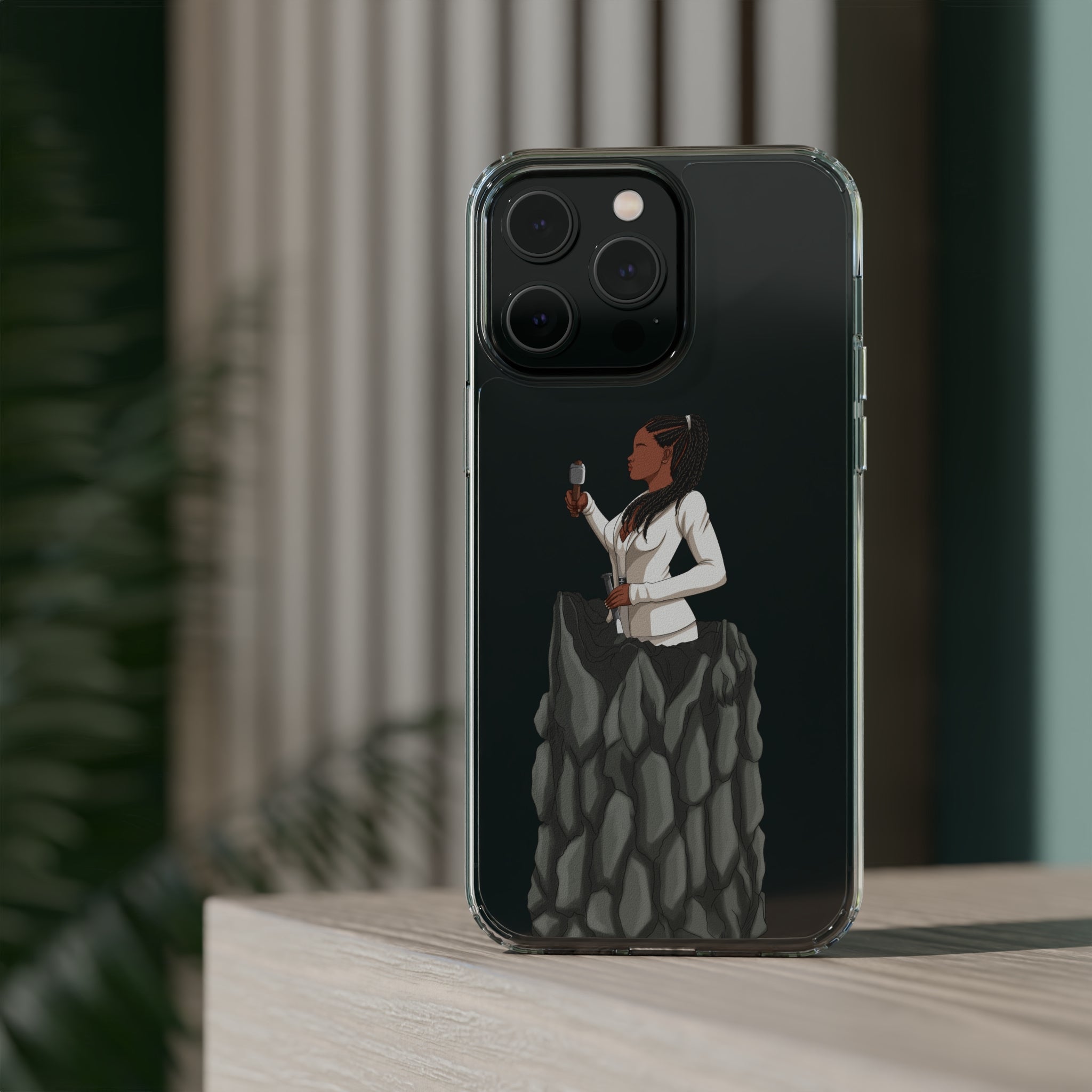 A person working hard to better his/herself - Clear Case - Self-Made Woman #4 - Breakthrough Collection