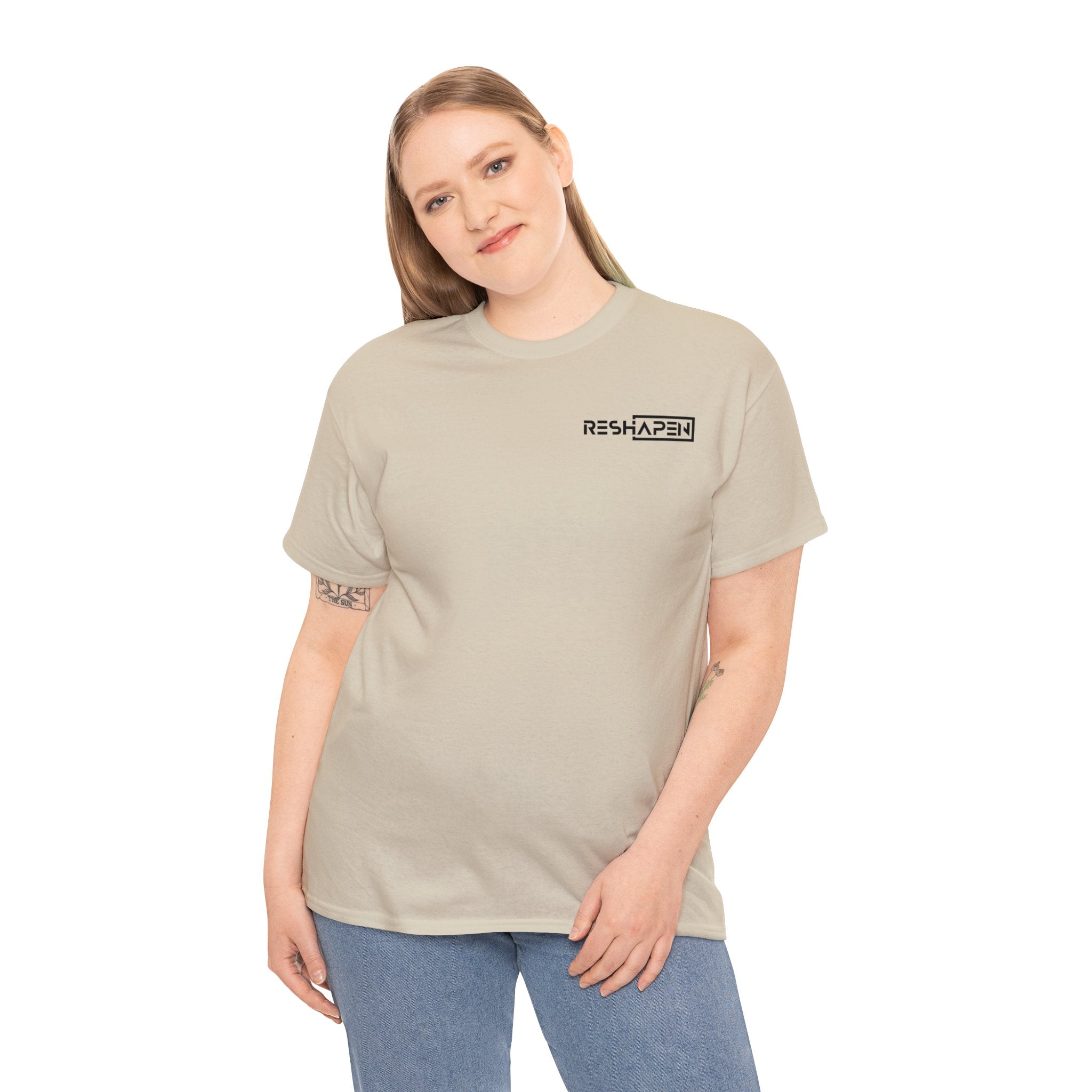 A person working hard to better his/herself - Heavy Cotton Self-Made T-shirt - Reshapen