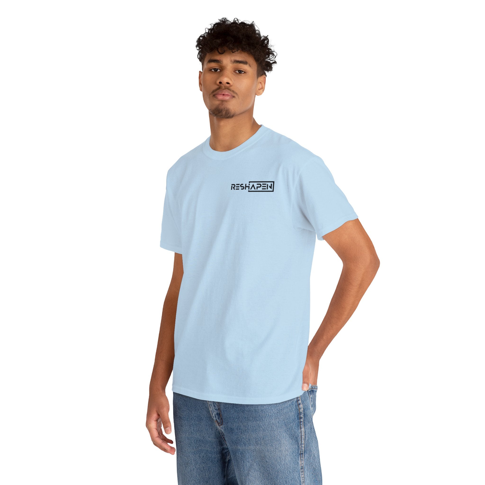 A person working hard to better his/herself - Heavy Cotton Self-Made T-shirt - Reshapen