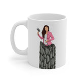 A person working hard to better his/herself - Ceramic Mug 11oz - Self-Made Woman #13 - Breakthrough Collection