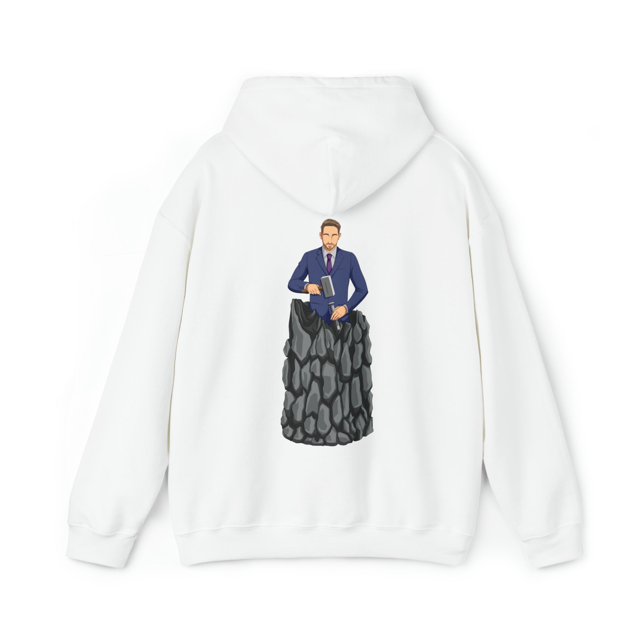 A person working hard to better his/herself - Heavy Blend™ Self-Made Hoodie - Man #8 - Breakthrough Collection