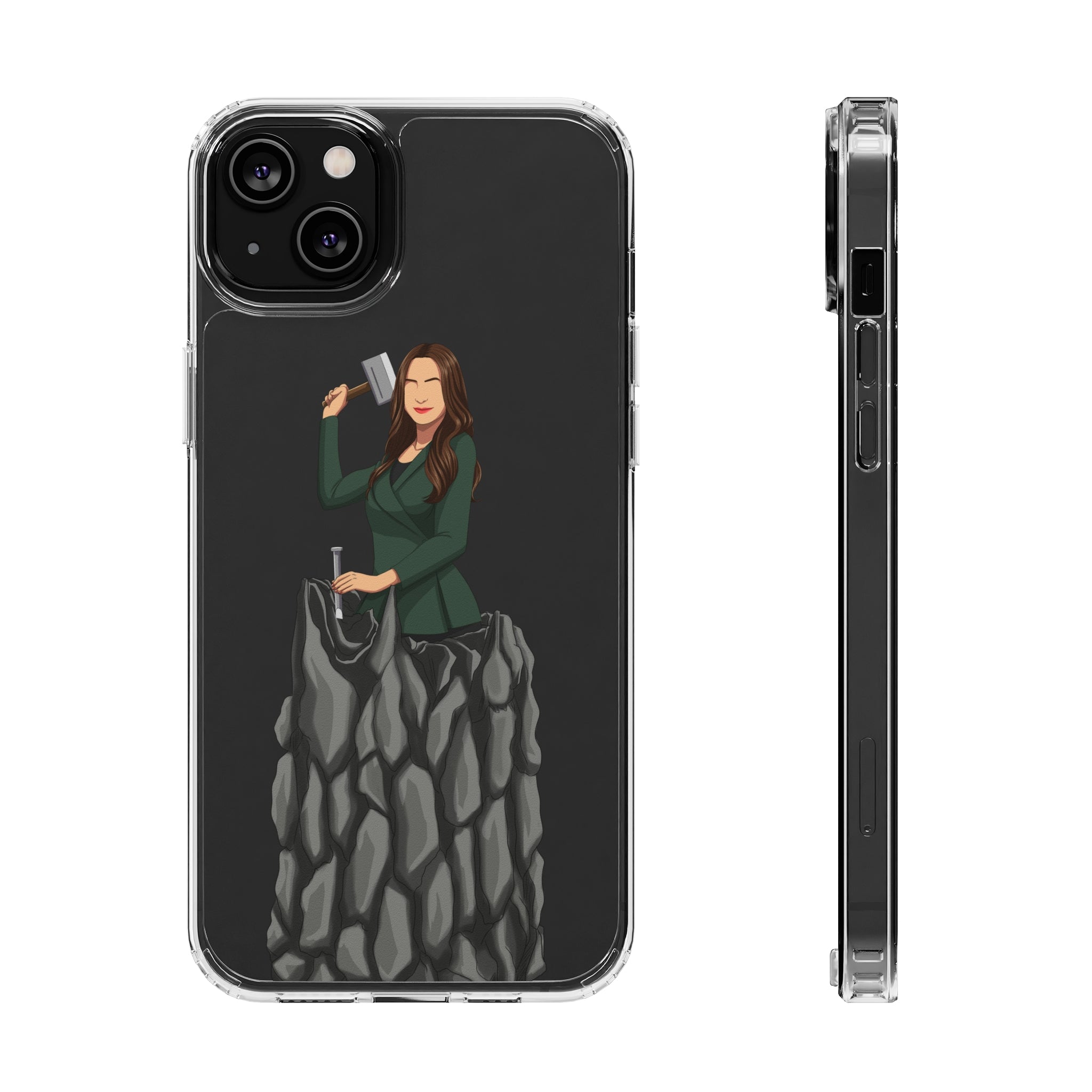 A person working hard to better his/herself - Clear Case - Self-Made Woman #5 - Breakthrough Collection