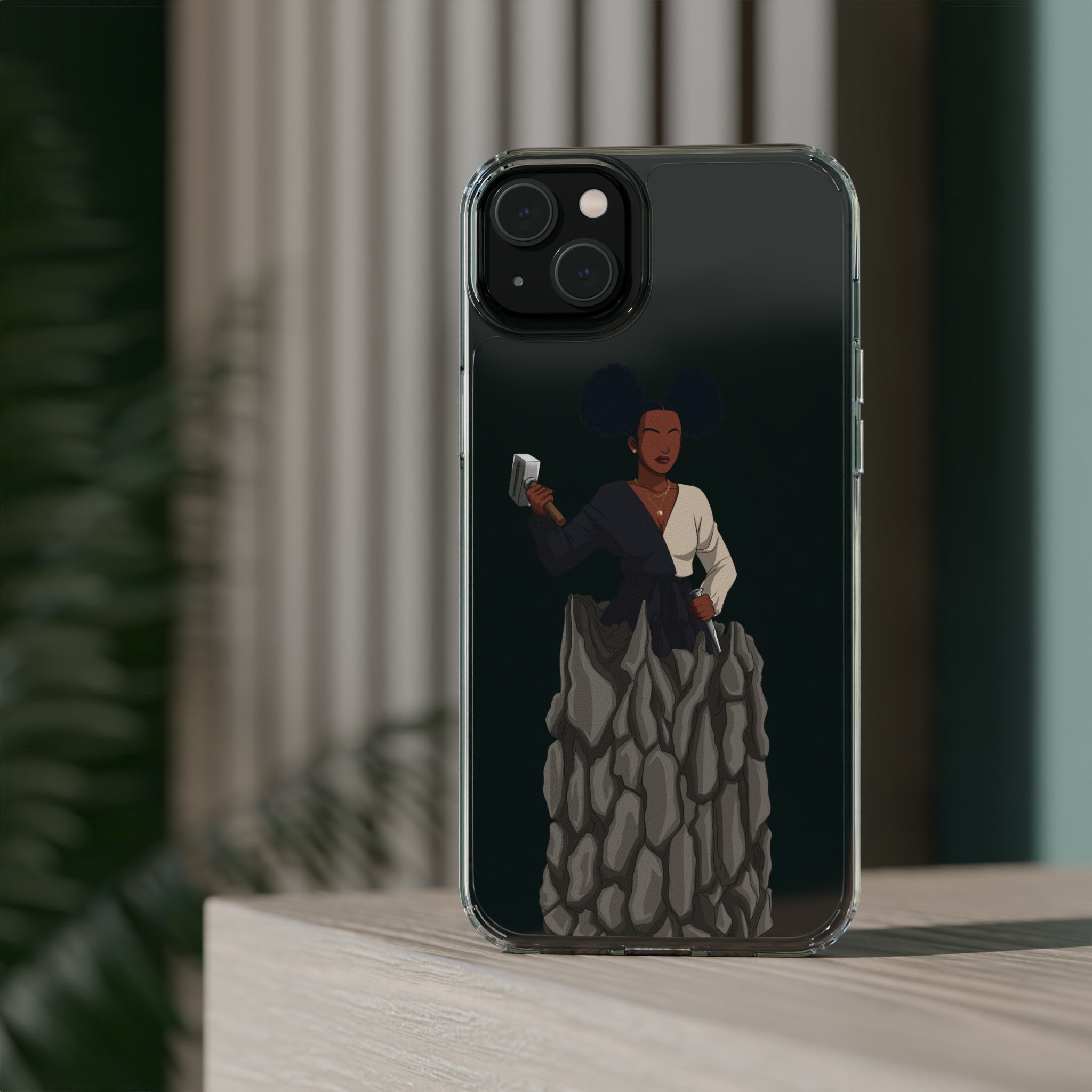 A person working hard to better his/herself - Clear Case - Self-Made Woman #10 - Breakthrough Collection