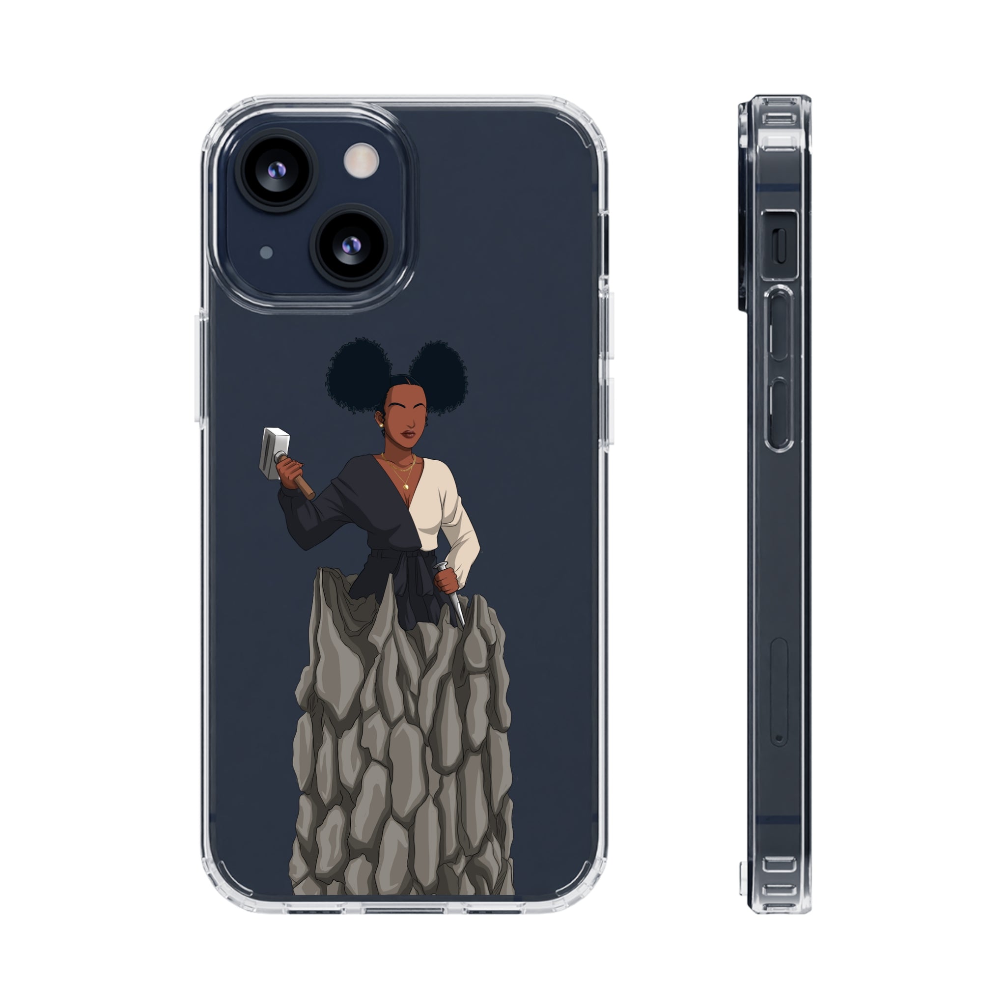 A person working hard to better his/herself - Clear Case - Self-Made Woman #10 - Breakthrough Collection