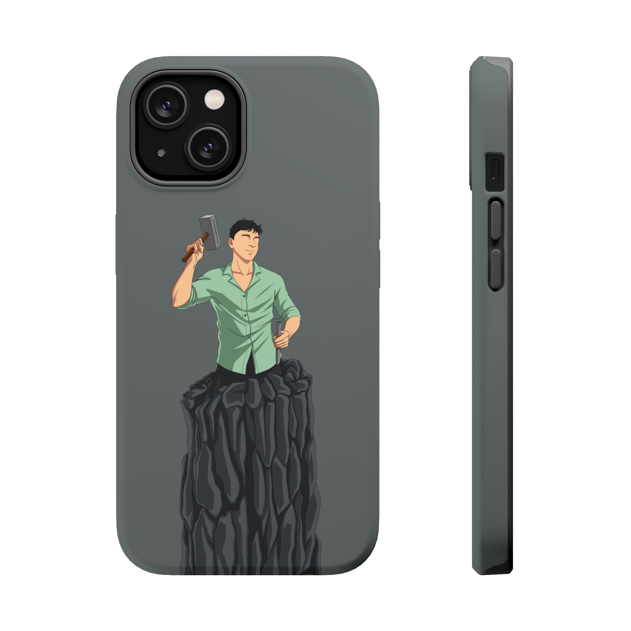 A person working hard to better his/herself - MagSafe Tough Case - Self-Made Man #15 - Breakthrough Collection