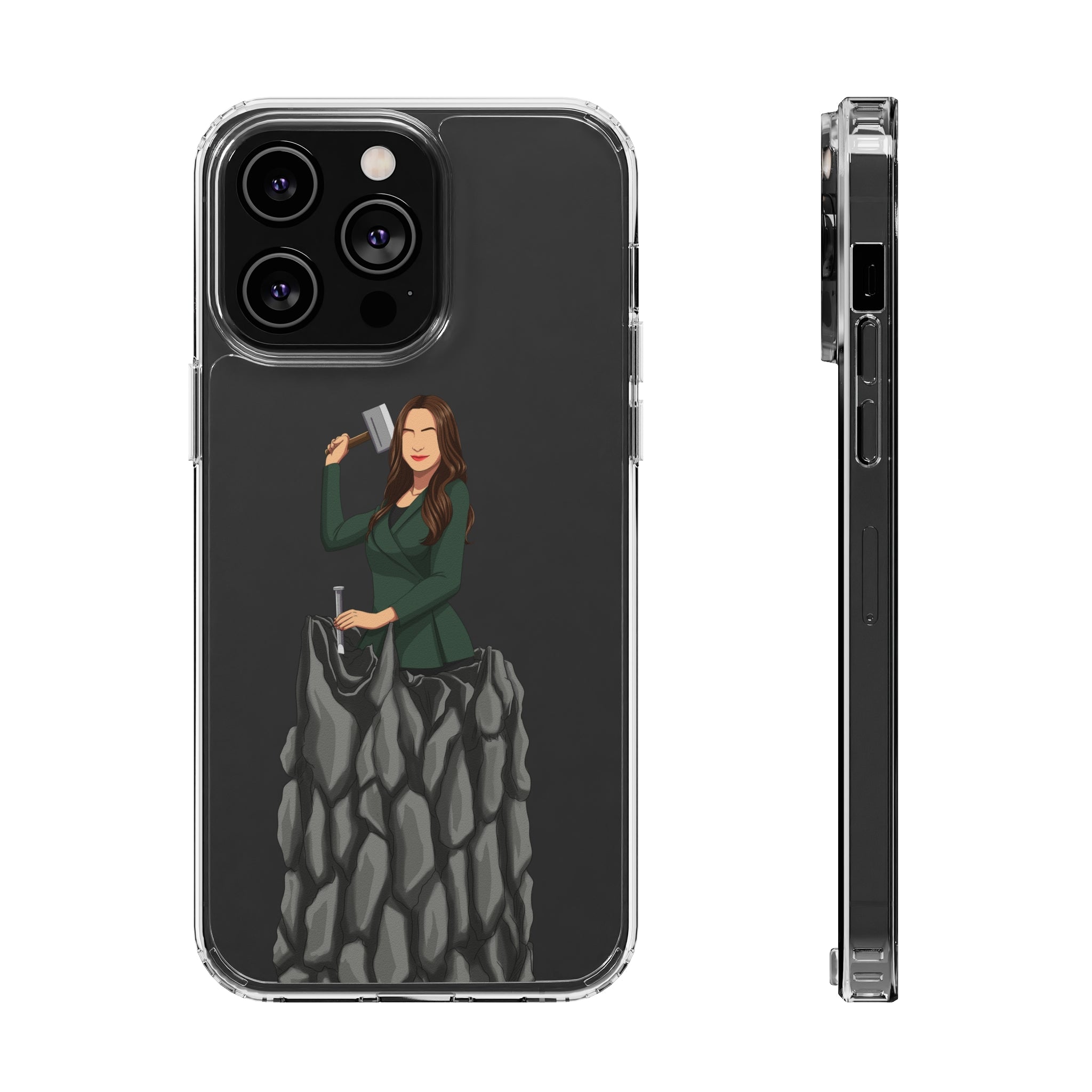 A person working hard to better his/herself - Clear Case - Self-Made Woman #5 - Breakthrough Collection