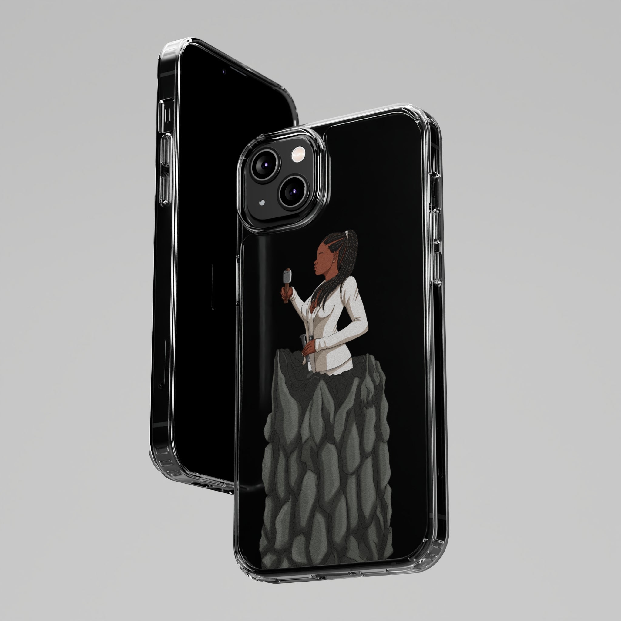 A person working hard to better his/herself - Clear Case - Self-Made Woman #4 - Breakthrough Collection