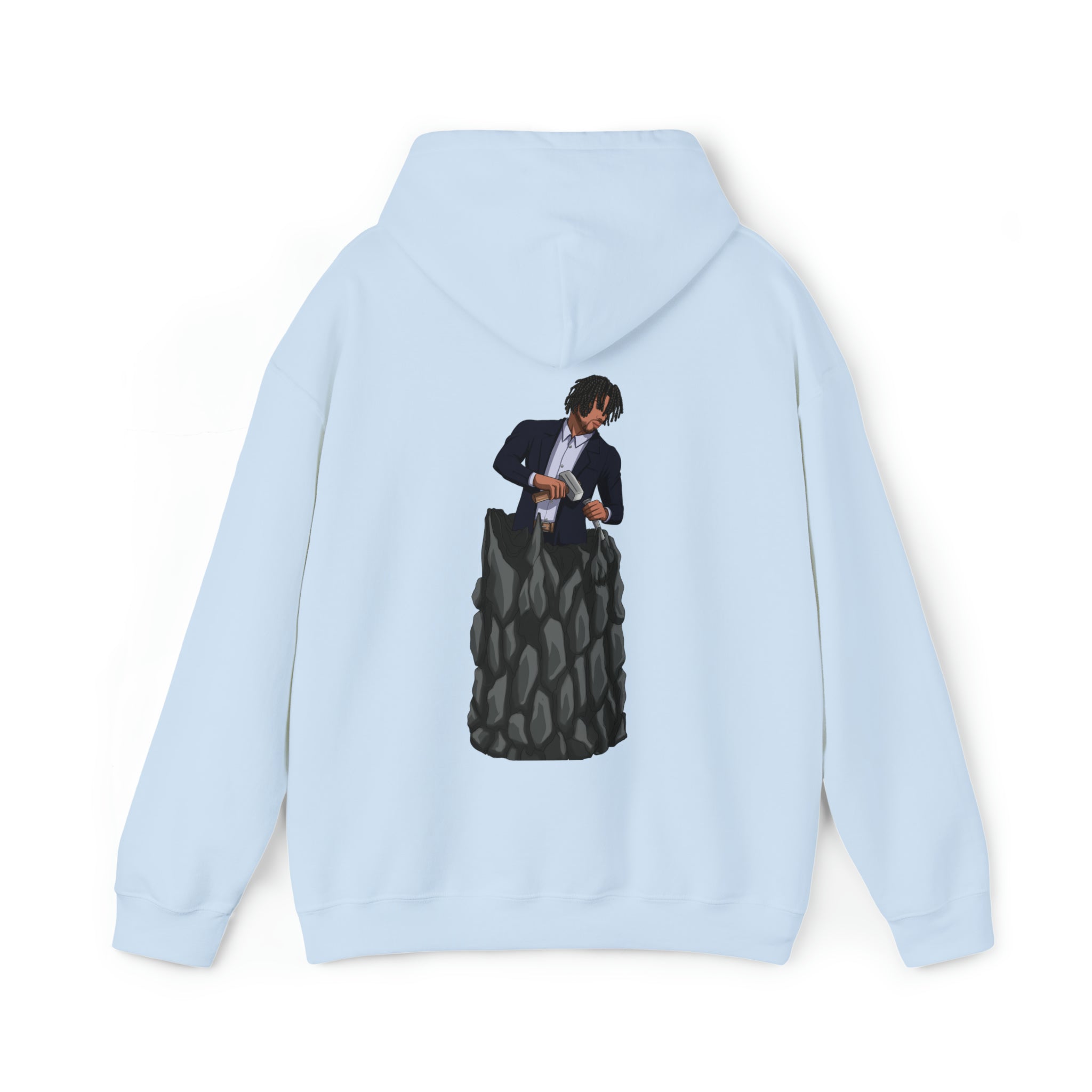 A person working hard to better his/herself - Heavy Blend™ Self-Made Hoodie - Man #4 - Breakthrough Collection