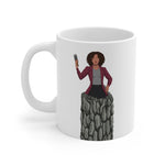 A person working hard to better his/herself - Ceramic Coffee Mug 11oz - Self-Made Woman #15