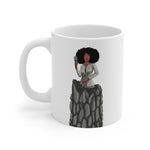 A person working hard to better his/herself - Ceramic Mug 11oz - Self-Made Woman #6 - Breakthrough Collection