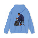 A person working hard to better his/herself - Heavy Blend™ Self-Made Hoodie - Man #11