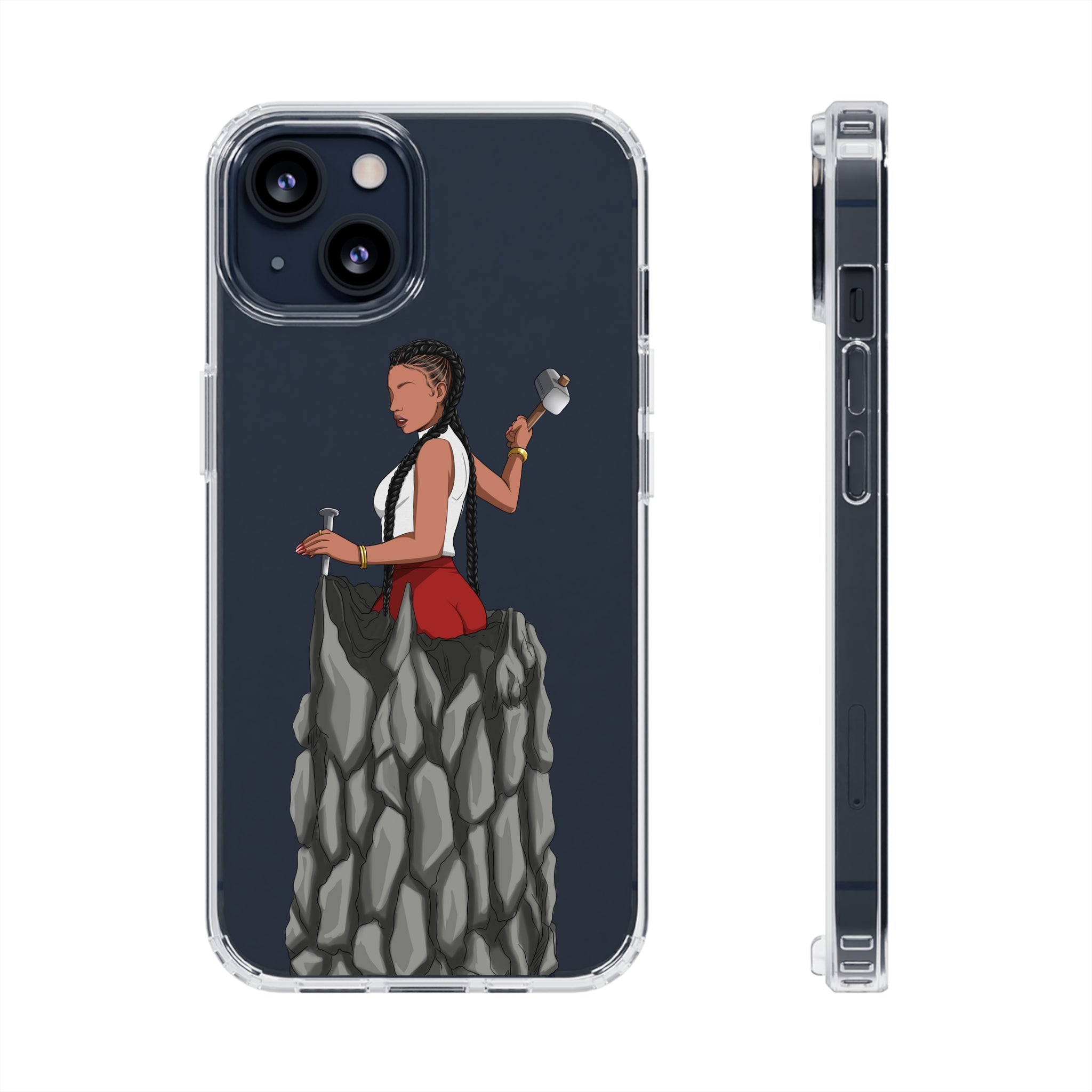 A person working hard to better his/herself - Clear Case - Self-Made Woman #7 - Breakthrough Collection