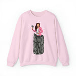 A person working hard to better his/herself - Self-Made Sweatshirt Heavy Blend™ Crewneck - woman #13 - Breakthrough Collection