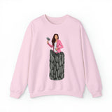 A person working hard to better his/herself - Self-Made Sweatshirt Heavy Blend™ Crewneck - woman #13 - Breakthrough Collection