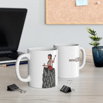A person working hard to better his/herself - Ceramic Mug 11oz - Self-Made Woman #7 - Breakthrough Collection