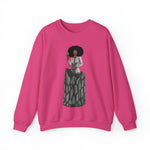 A person working hard to better his/herself - Self-Made Sweatshirt Heavy Blend™ Crewneck - woman #6 - Breakthrough Collection