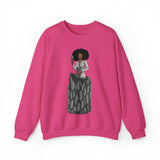 A person working hard to better his/herself - Self-Made Sweatshirt Heavy Blend™ Crewneck - woman #6 - Breakthrough Collection