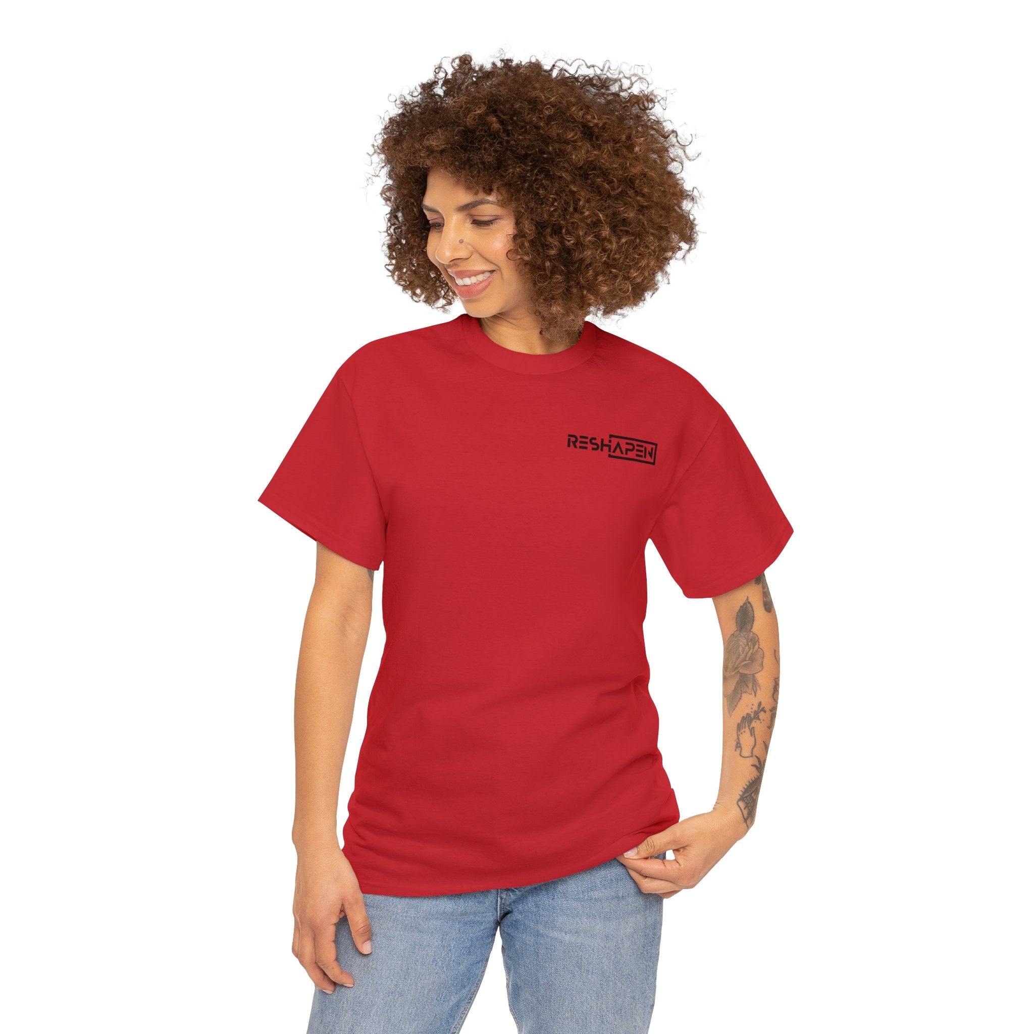 A person working hard to better his/herself - Heavy Cotton Self-Made T-shirt - Reshapen