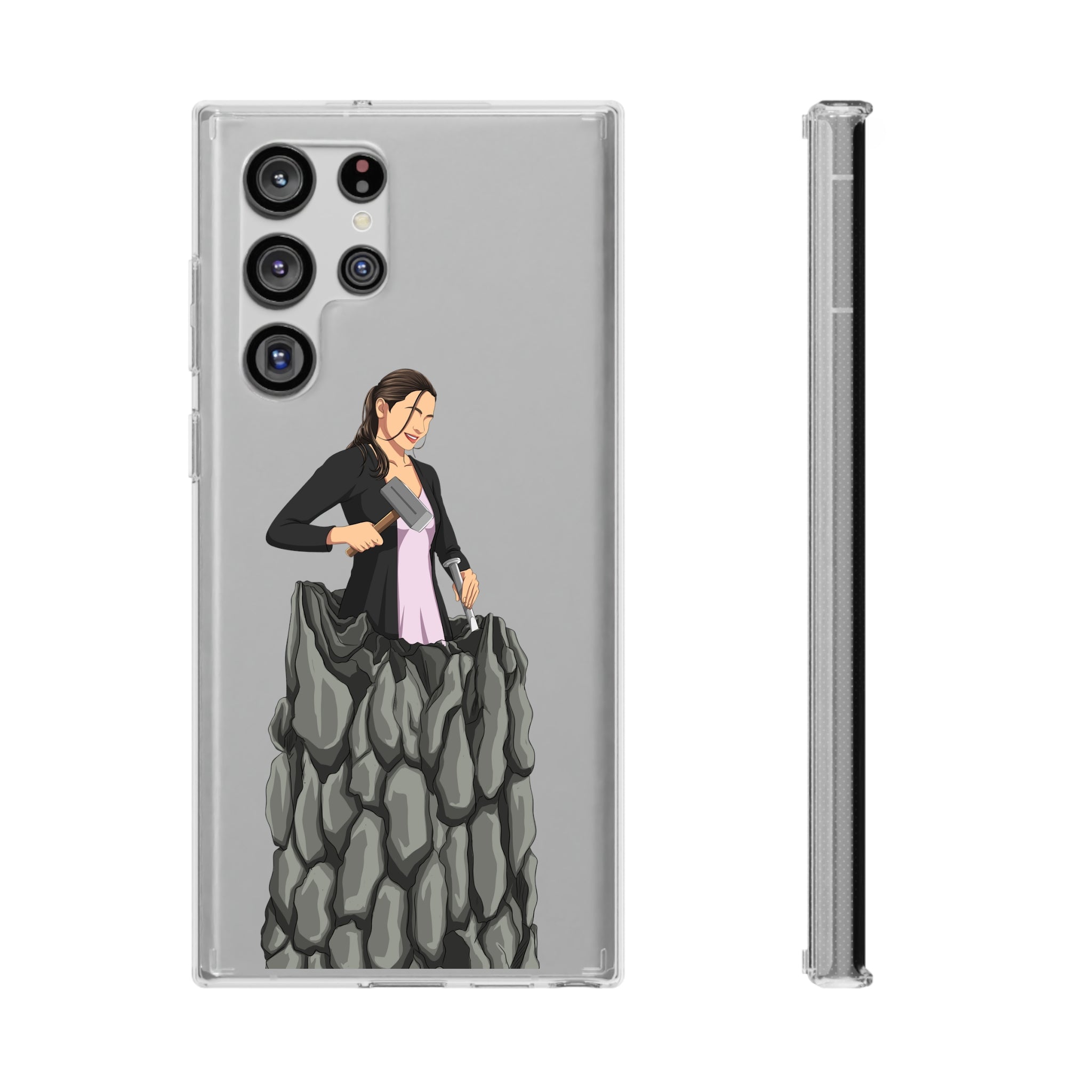 A person working hard to better his/herself - Clear Case - Self-Made Woman #8 - Breakthrough Collection