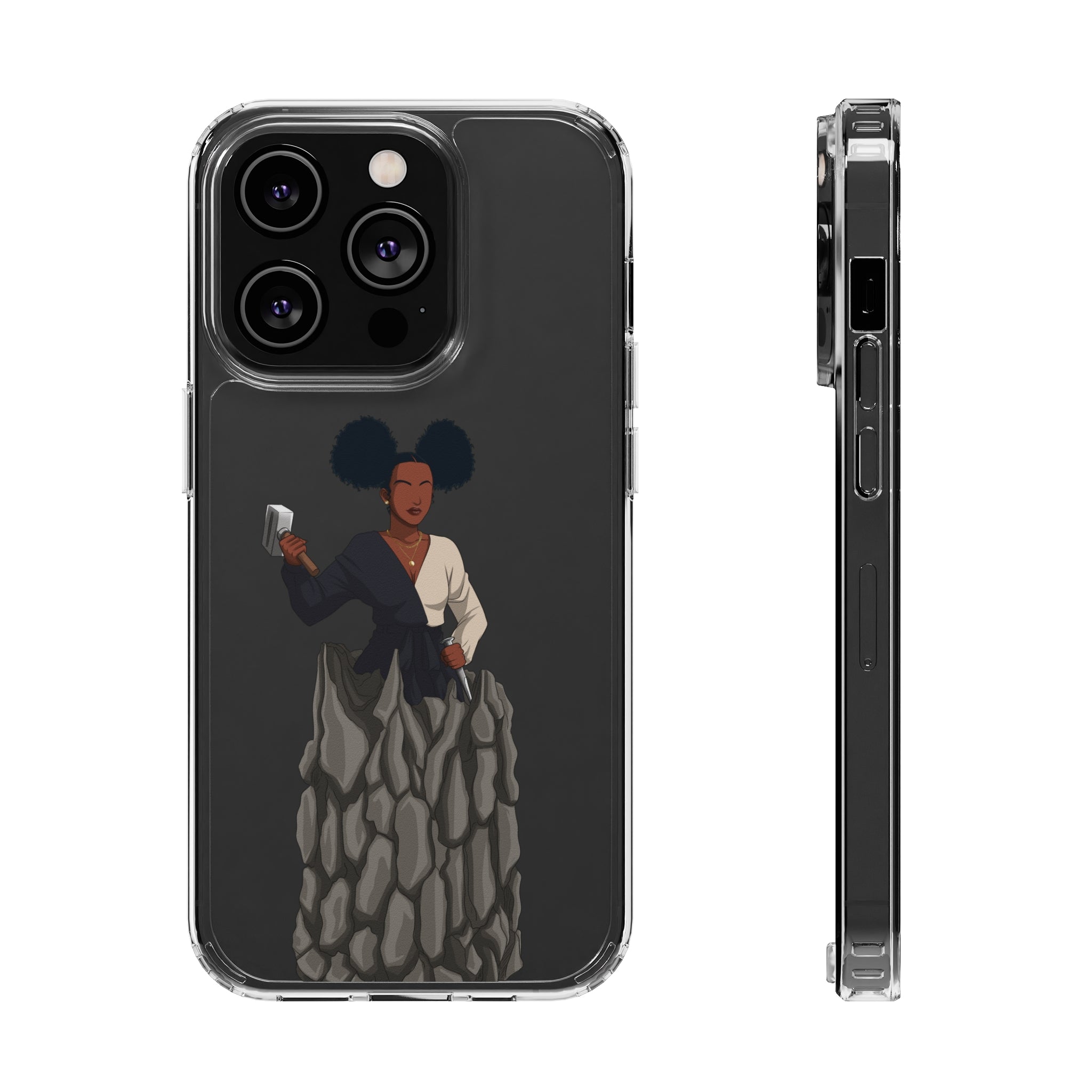 A person working hard to better his/herself - Clear Case - Self-Made Woman #10 - Breakthrough Collection
