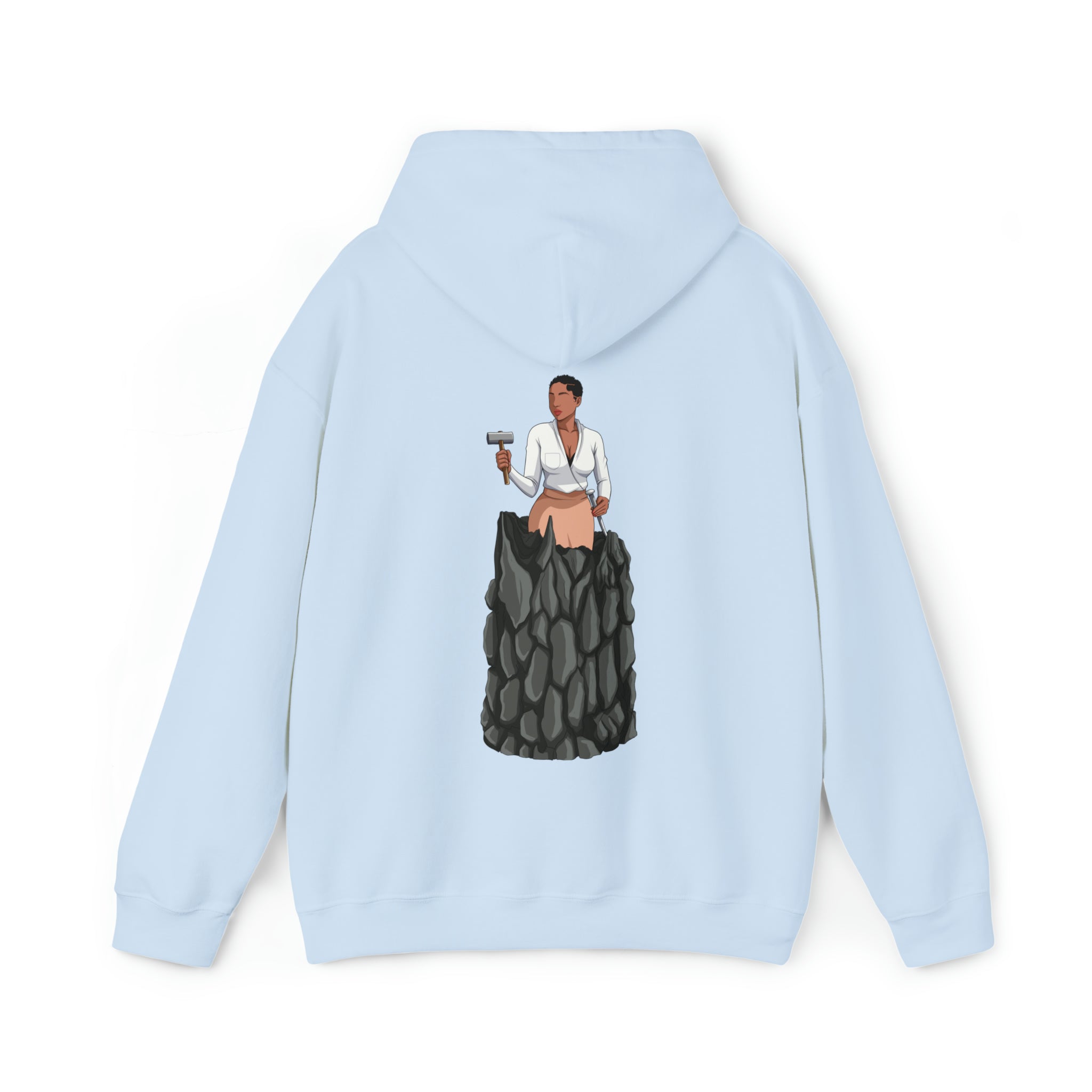 A person working hard to better his/herself - Heavy Blend™ Self-Made Hoodie - woman #1 - Breakthrough Collection