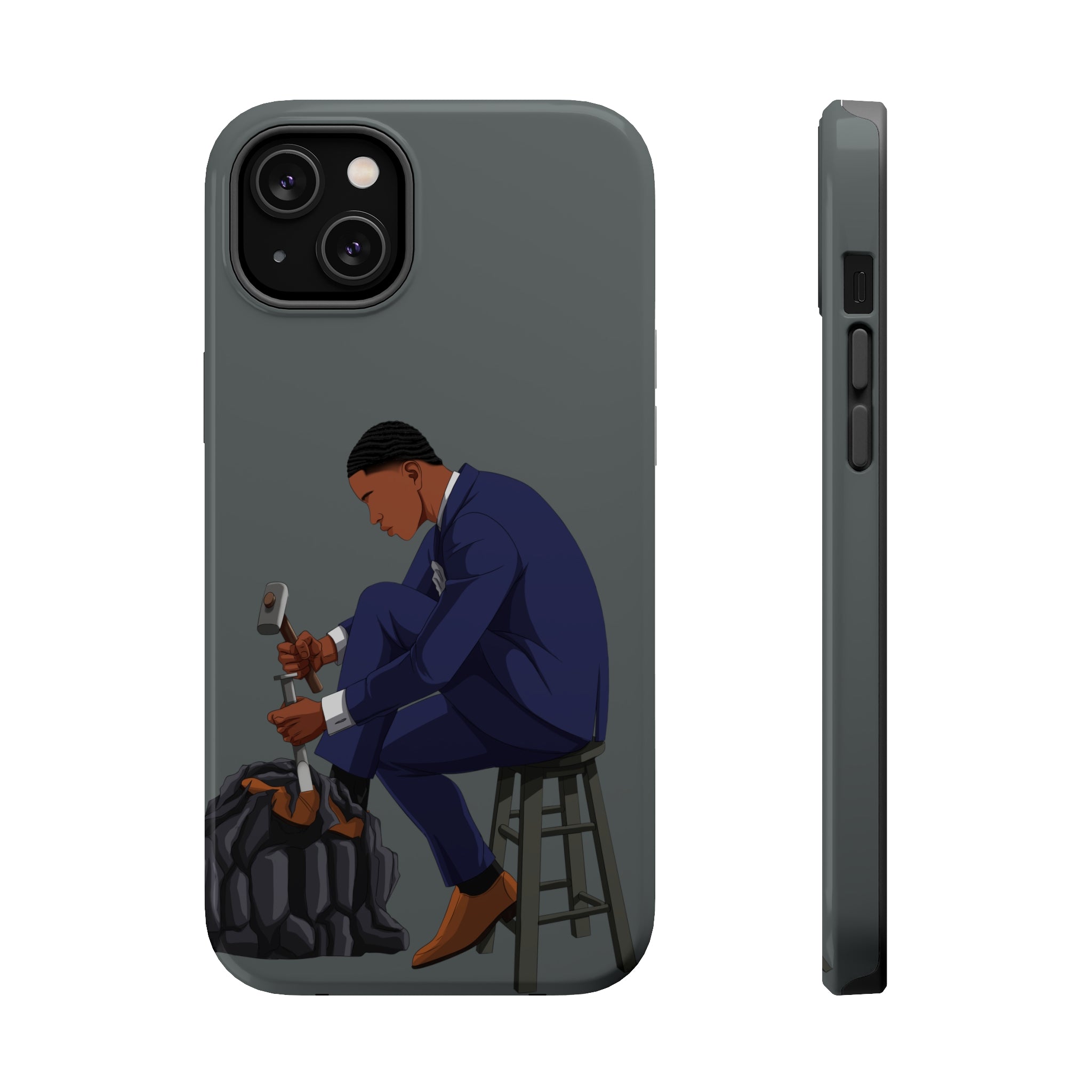 A person working hard to better his/herself - MagSafe Tough Case - Self-Made Man #11 - Breakthrough Collection