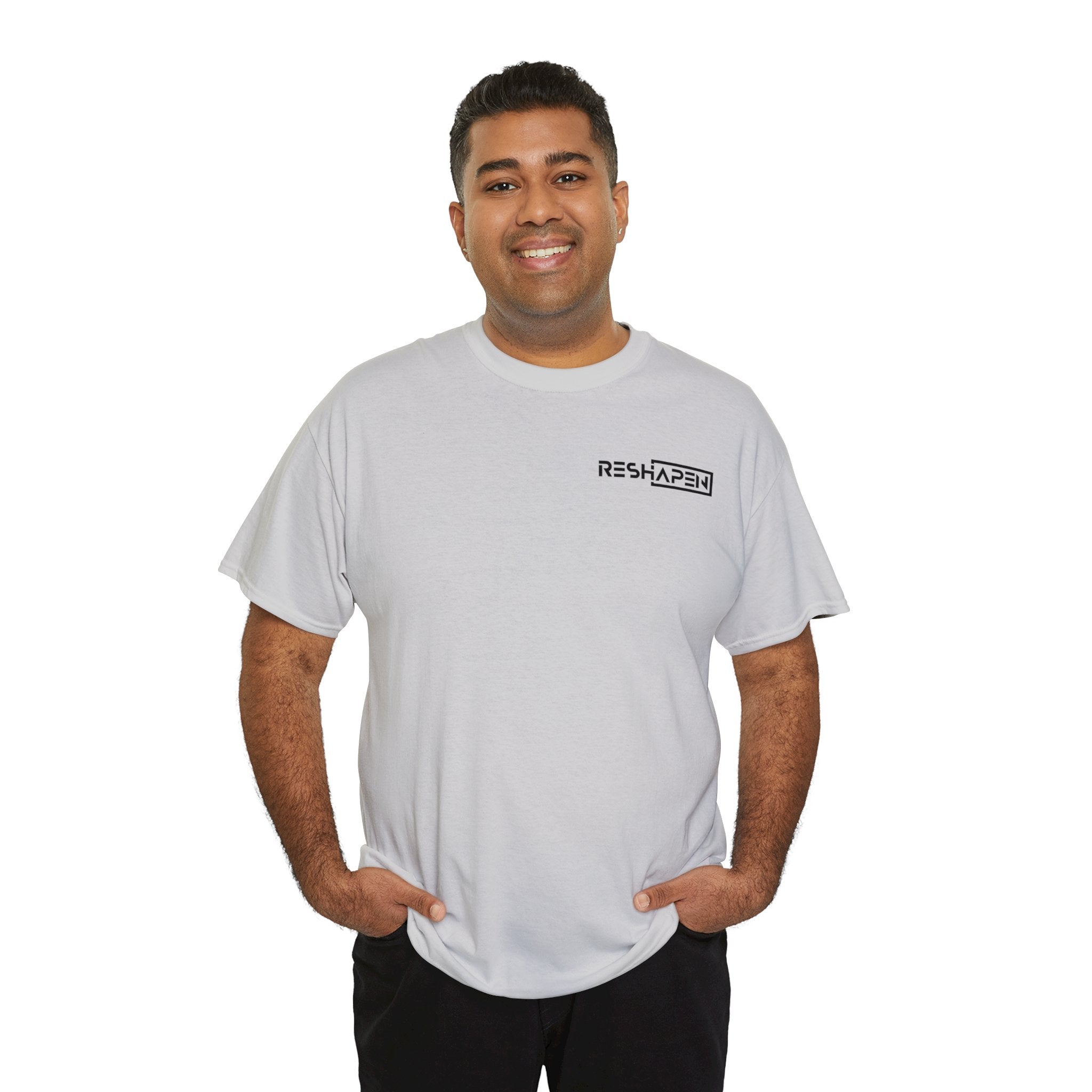 A person working hard to better his/herself - Heavy Cotton Self-Made T-shirt - Reshapen