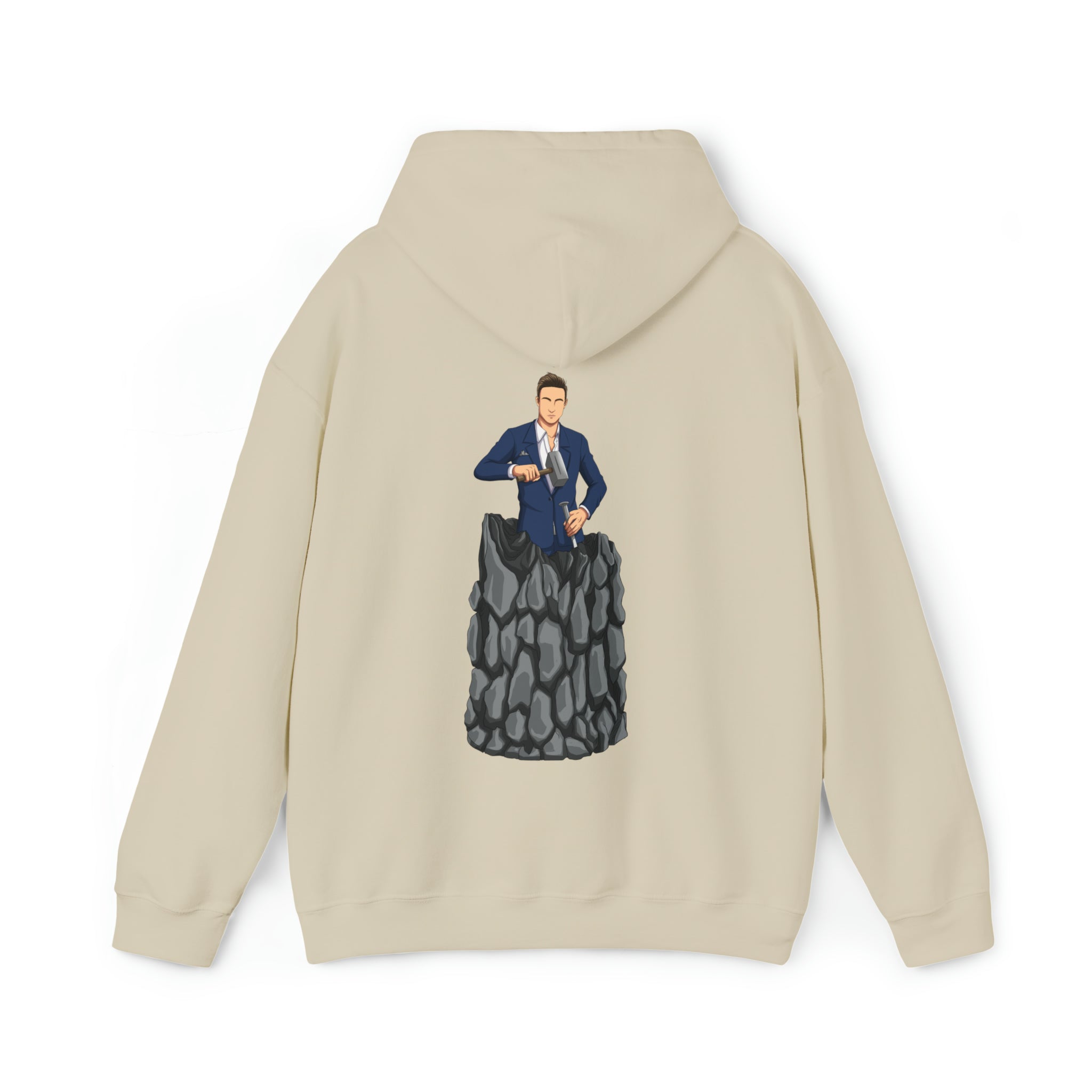 A person working hard to better his/herself - Heavy Blend™ Self-Made Hoodie - Man #5