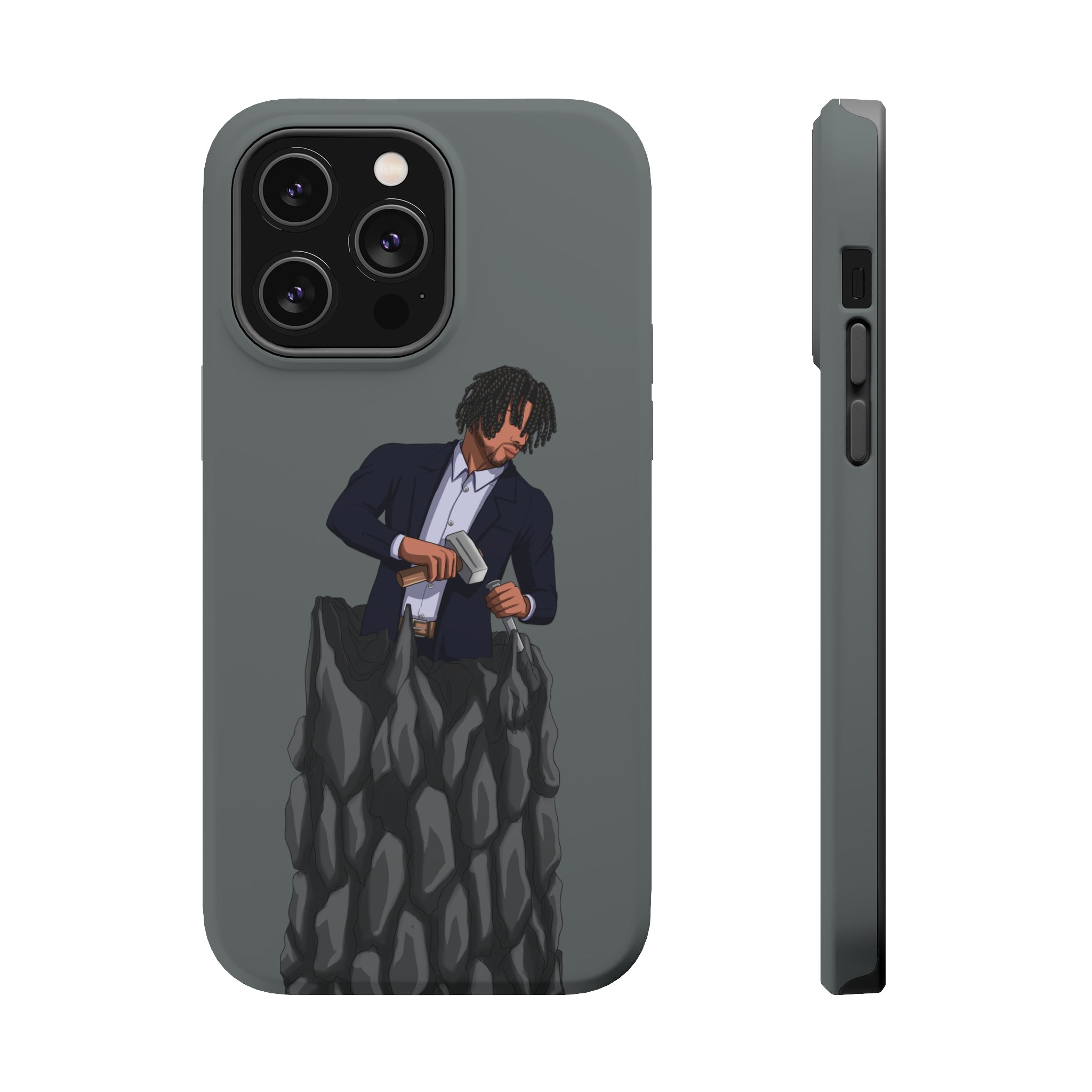 A person working hard to better his/herself - MagSafe Tough Case - Self-Made Man #4 - Breakthrough Collection