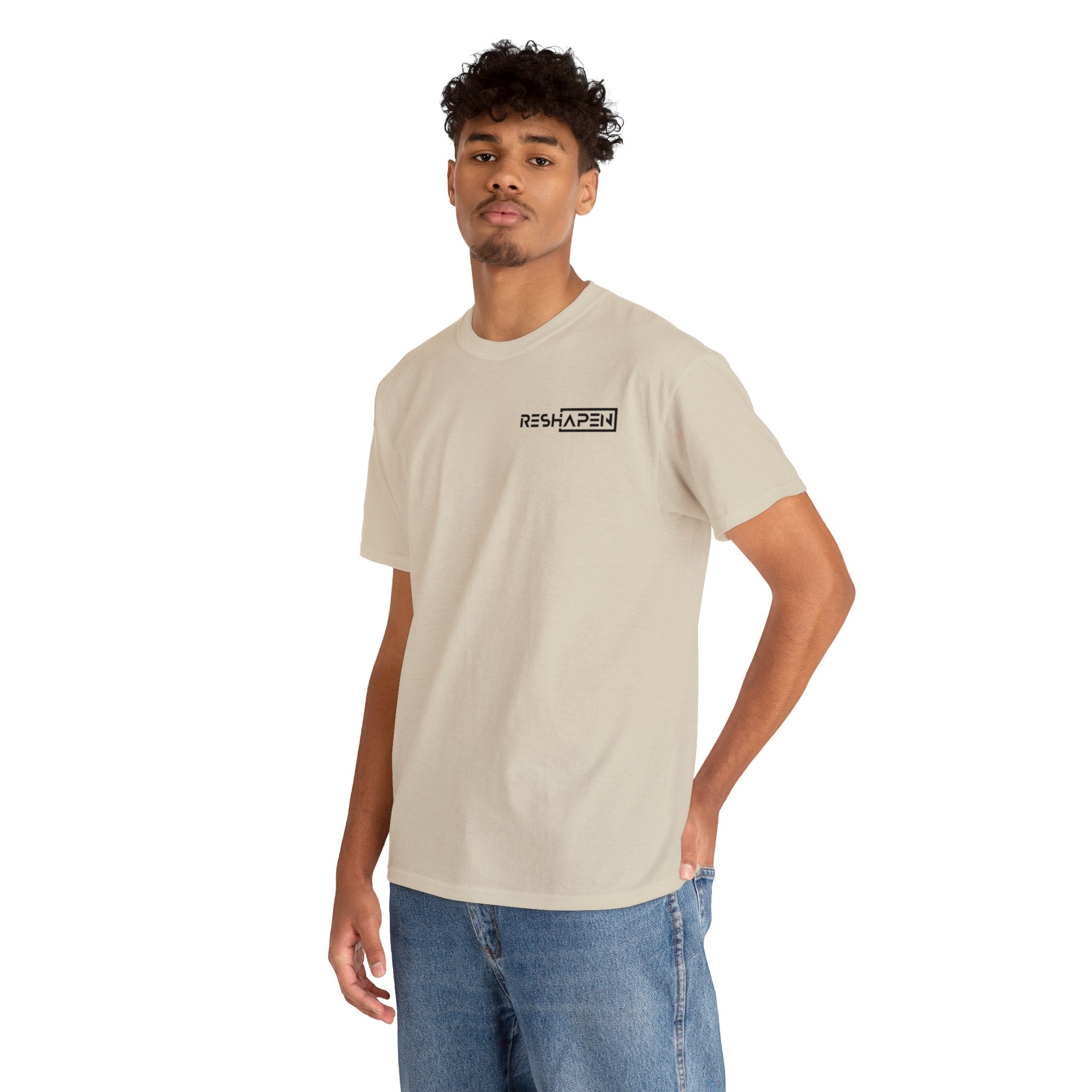 A person working hard to better his/herself - Heavy Cotton Self-Made T-shirt - Reshapen