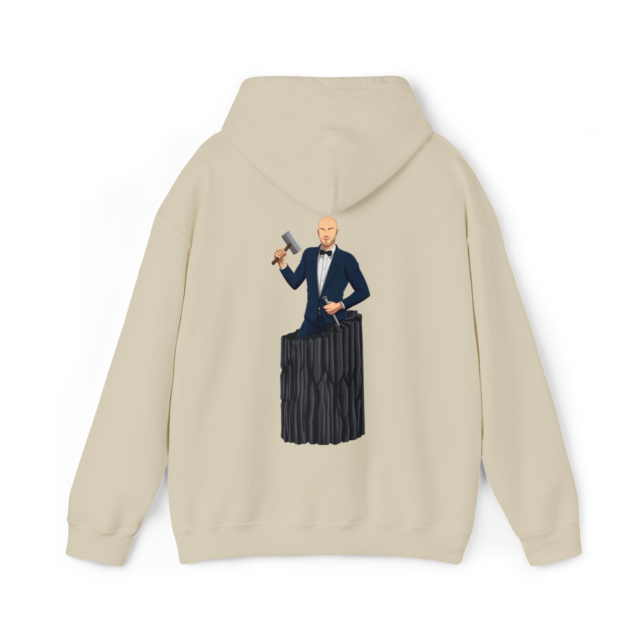 A person working hard to better his/herself - Heavy Blend™ Self-Made Hoodie - Man #16