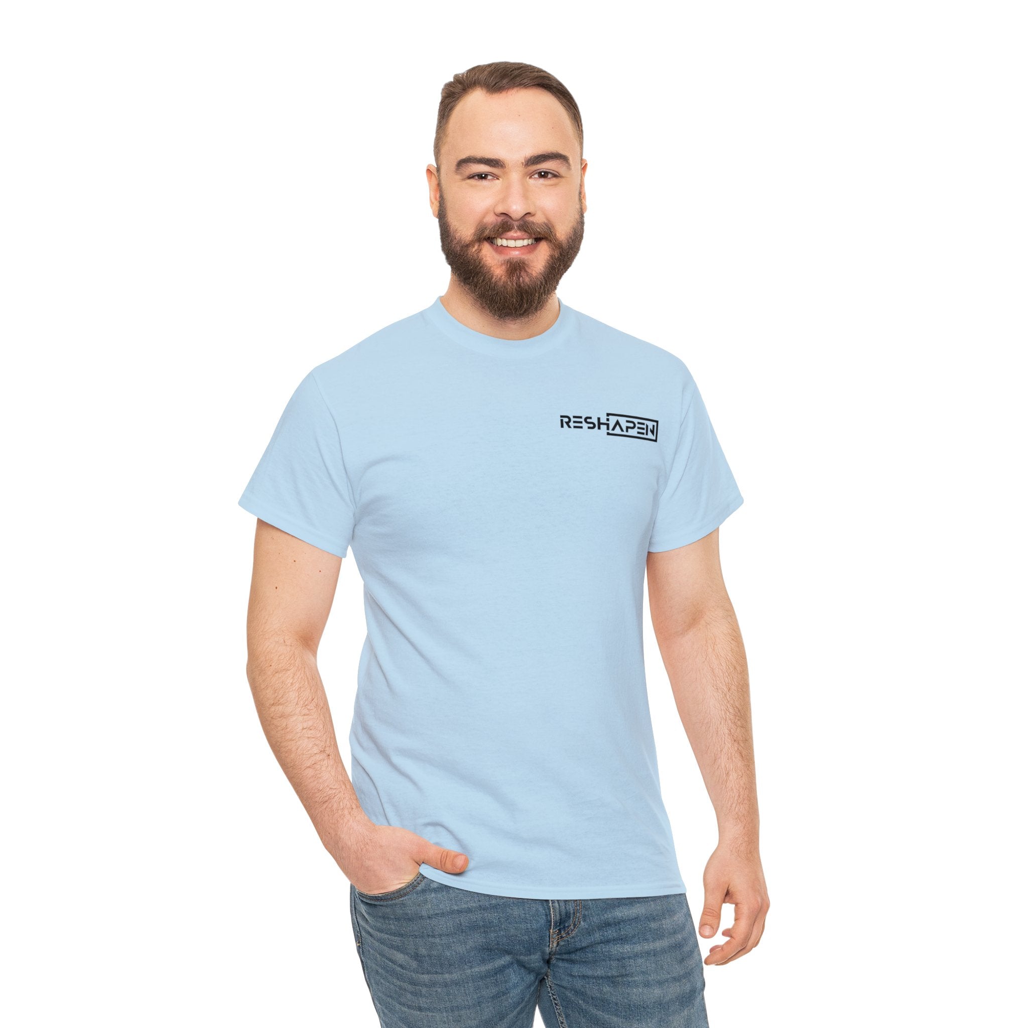 A person working hard to better his/herself - Heavy Cotton Self-Made T-shirt - Reshapen