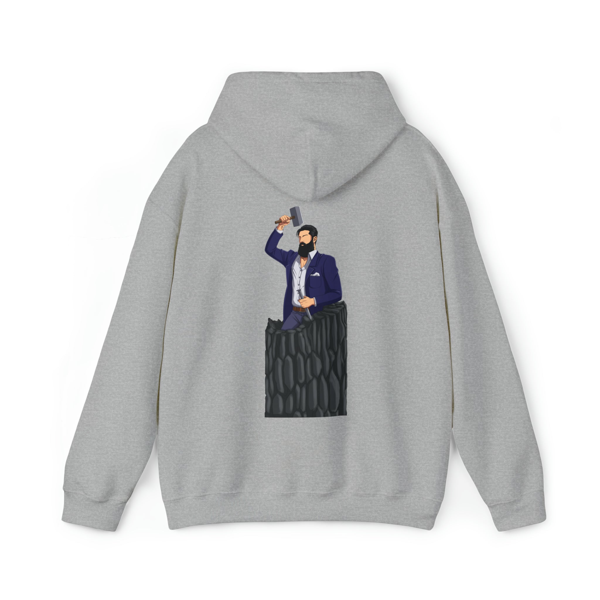 A person working hard to better his/herself - Heavy Blend™ Self-Made Hoodie - Man #12