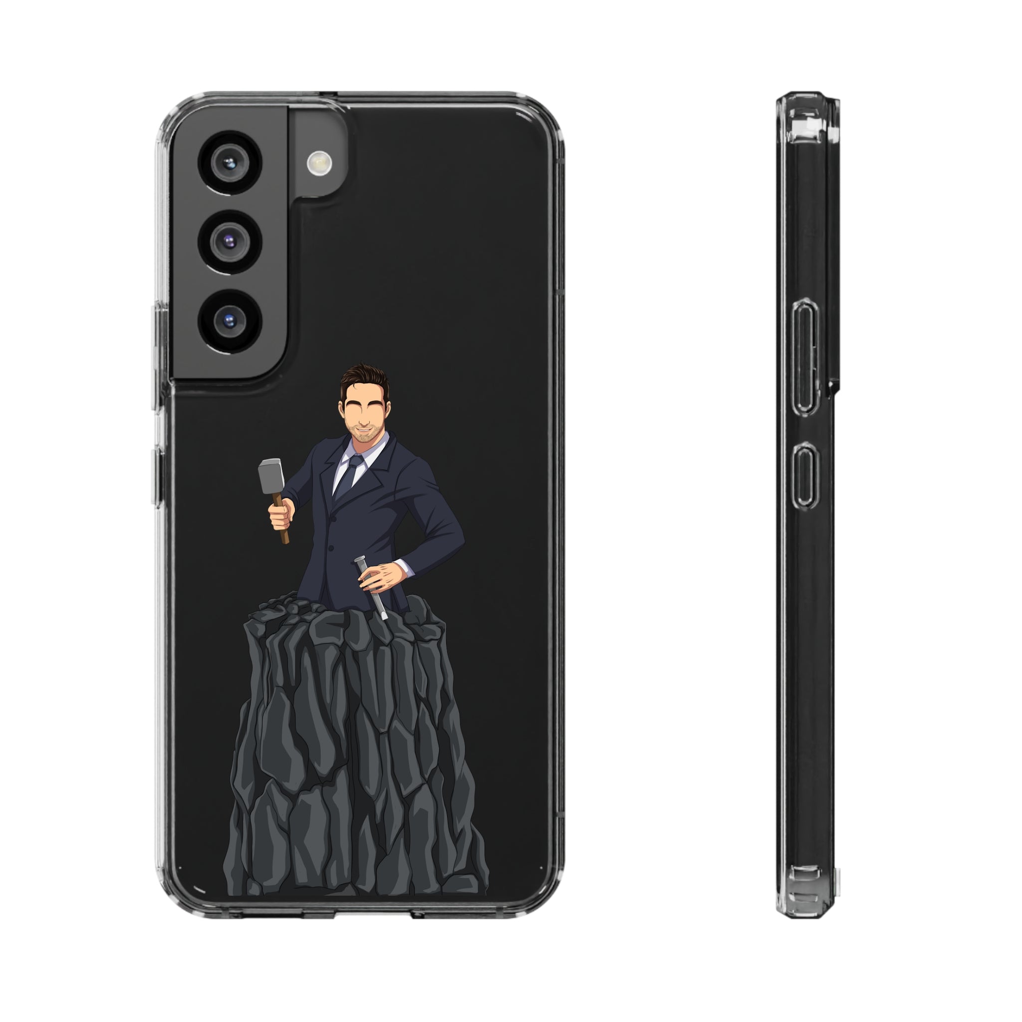 A person working hard to better his/herself - Clear Case - Self-Made Man #3 - Breakthrough Collection
