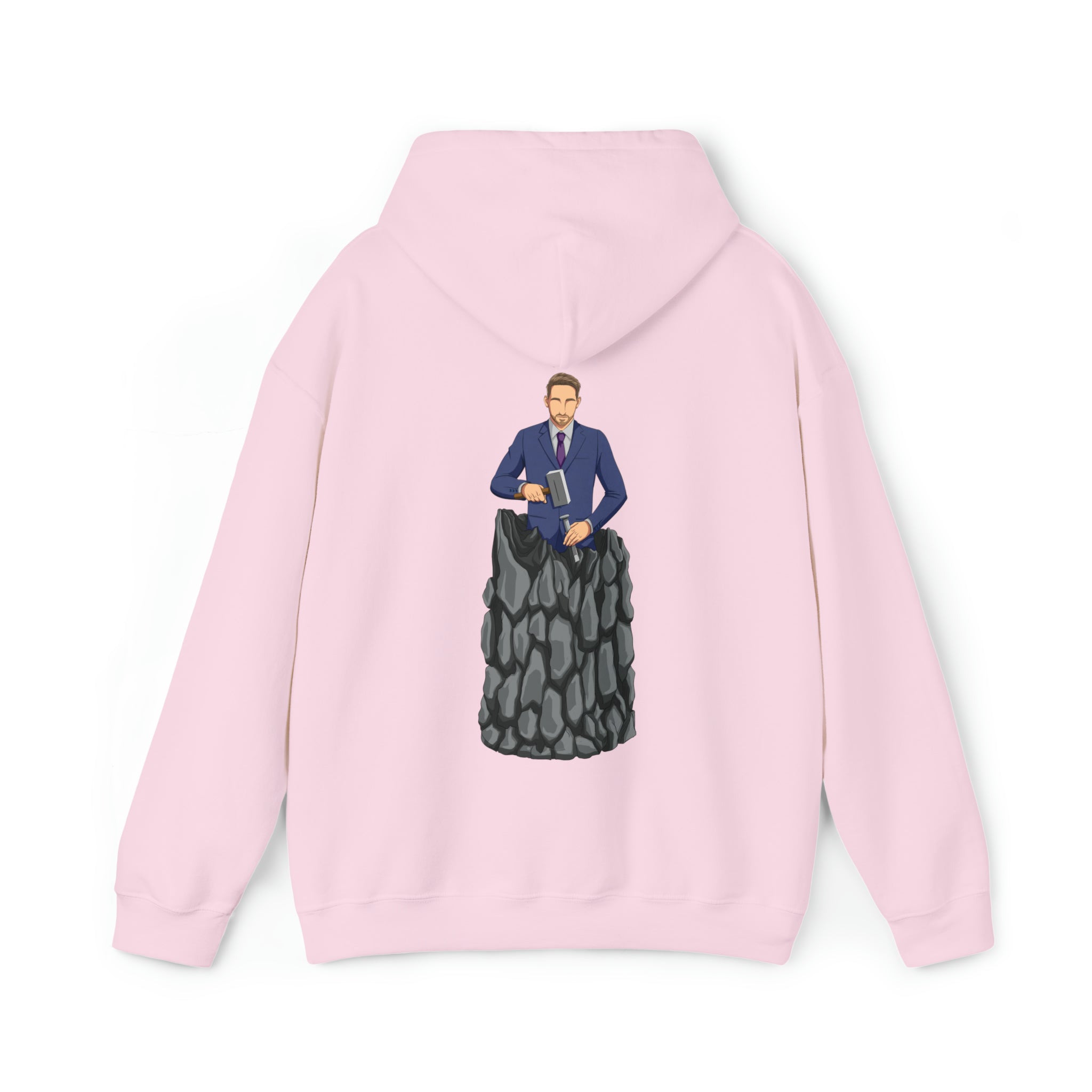 A person working hard to better his/herself - Heavy Blend™ Self-Made Hoodie - Man #8 - Breakthrough Collection