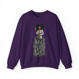 A person working hard to better his/herself - Self-Made Sweatshirt Heavy Blend™ Crewneck - woman #6 - Breakthrough Collection