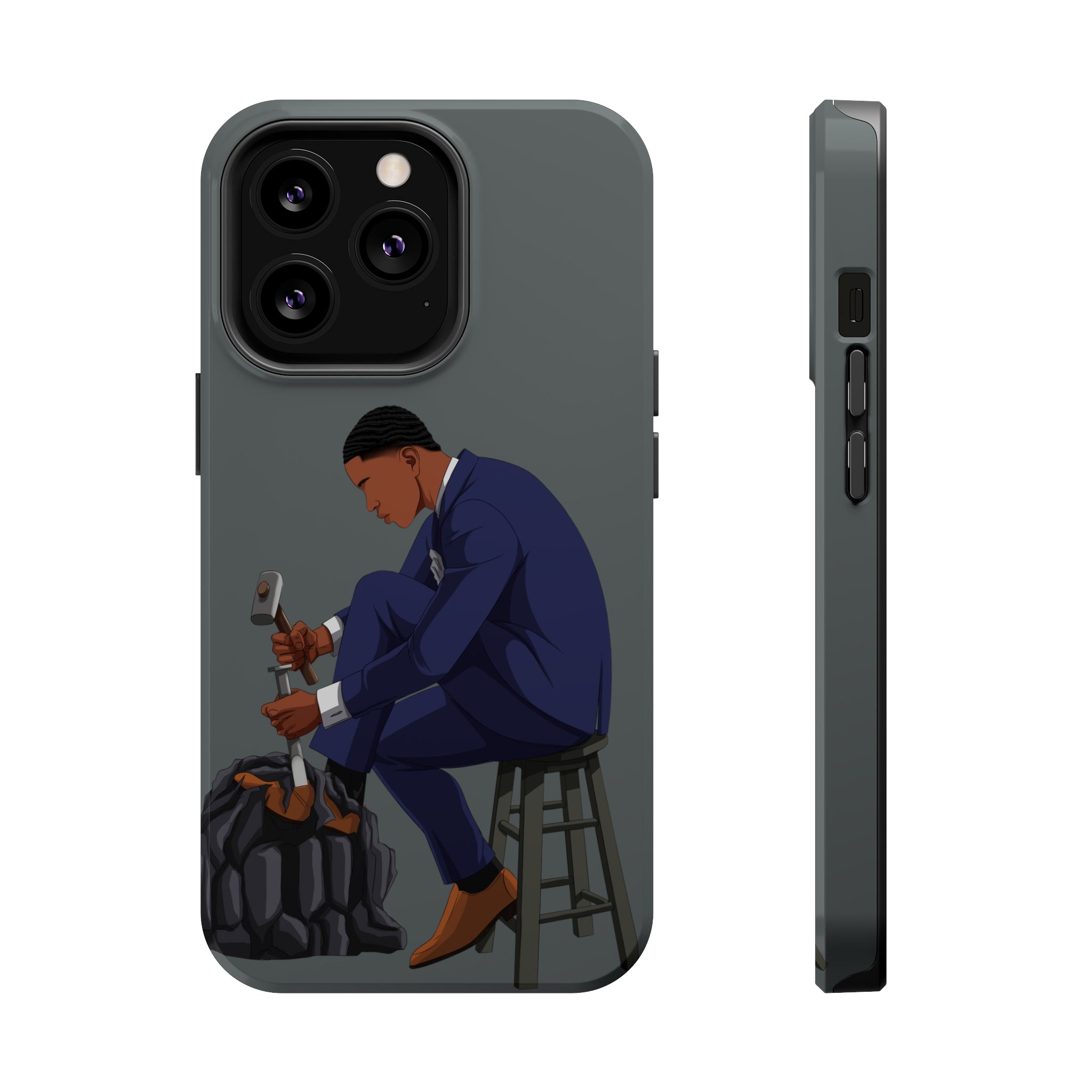 A person working hard to better his/herself - MagSafe Tough Case - Self-Made Man #11 - Breakthrough Collection