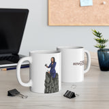 A person working hard to better his/herself - Ceramic Mug 11oz - Self-Made Woman #2 - Breakthrough Collection