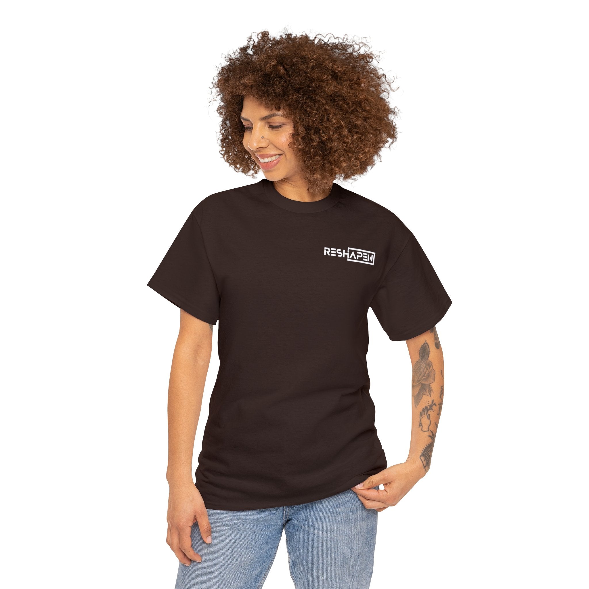 A person working hard to better his/herself - Heavy Cotton Self-Made T-shirt - Reshapen