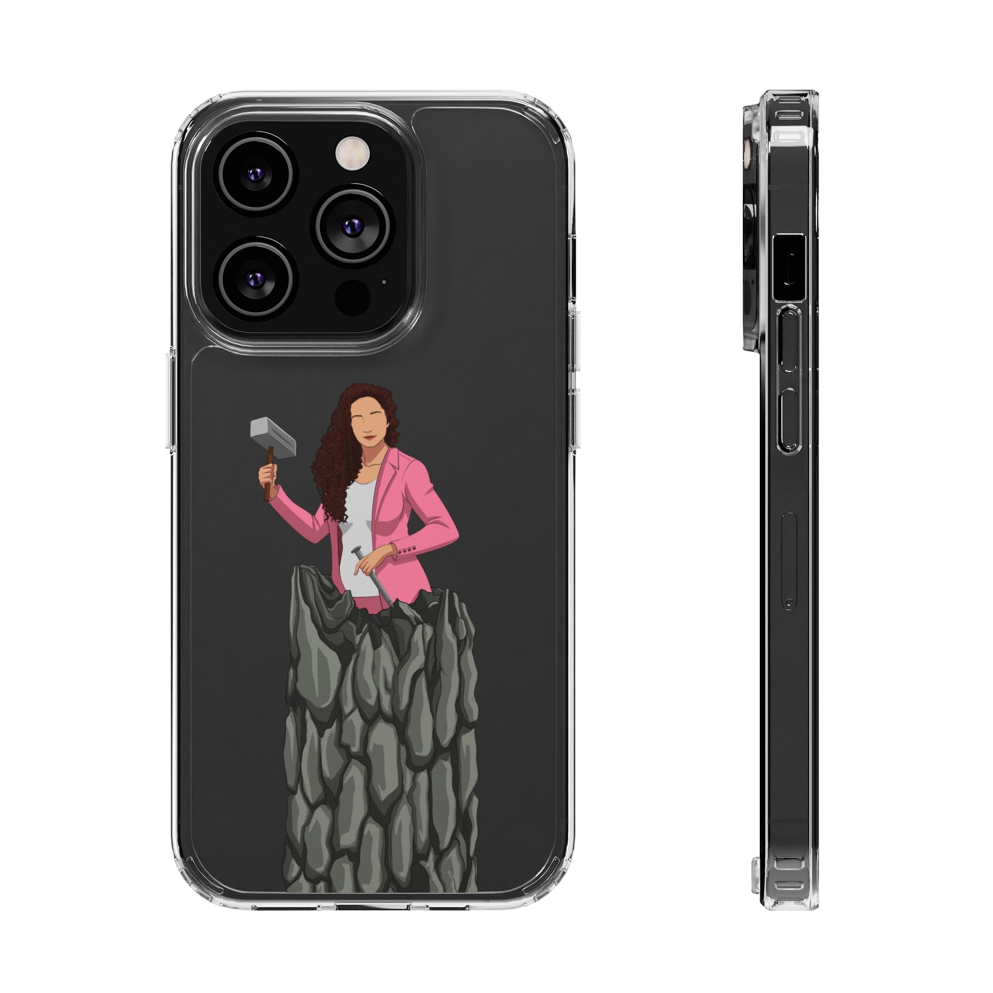 A person working hard to better his/herself - Clear Case - Self-Made Woman #13 - Breakthrough Collection