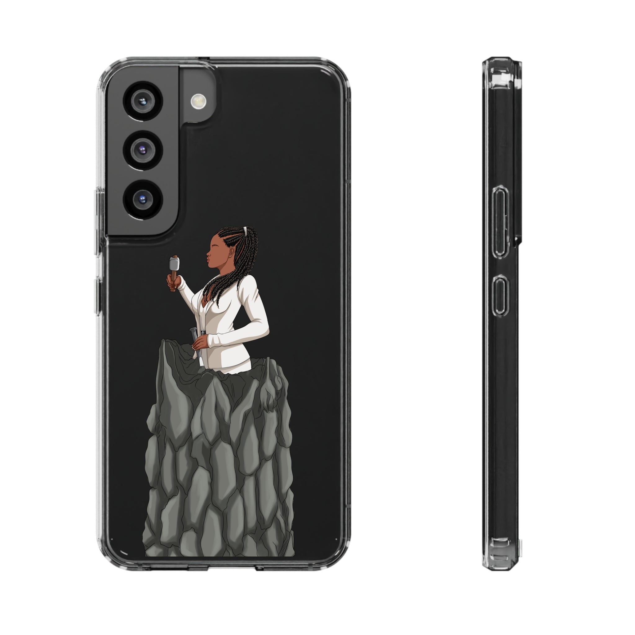 A person working hard to better his/herself - Clear Case - Self-Made Woman #4 - Breakthrough Collection