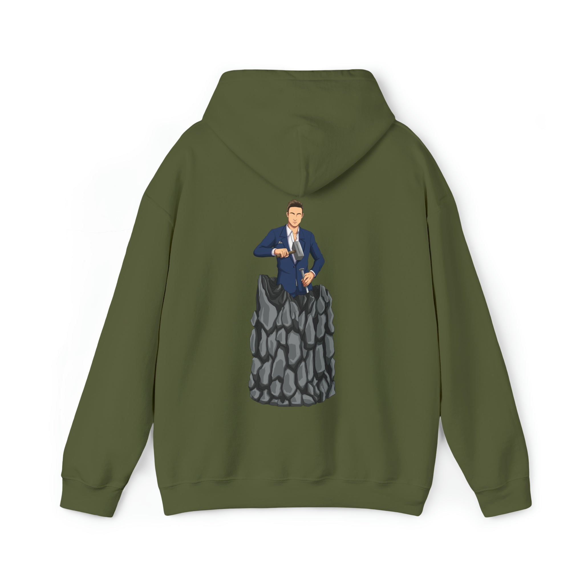 A person working hard to better his/herself - Heavy Blend™ Self-Made Hoodie - Man #5