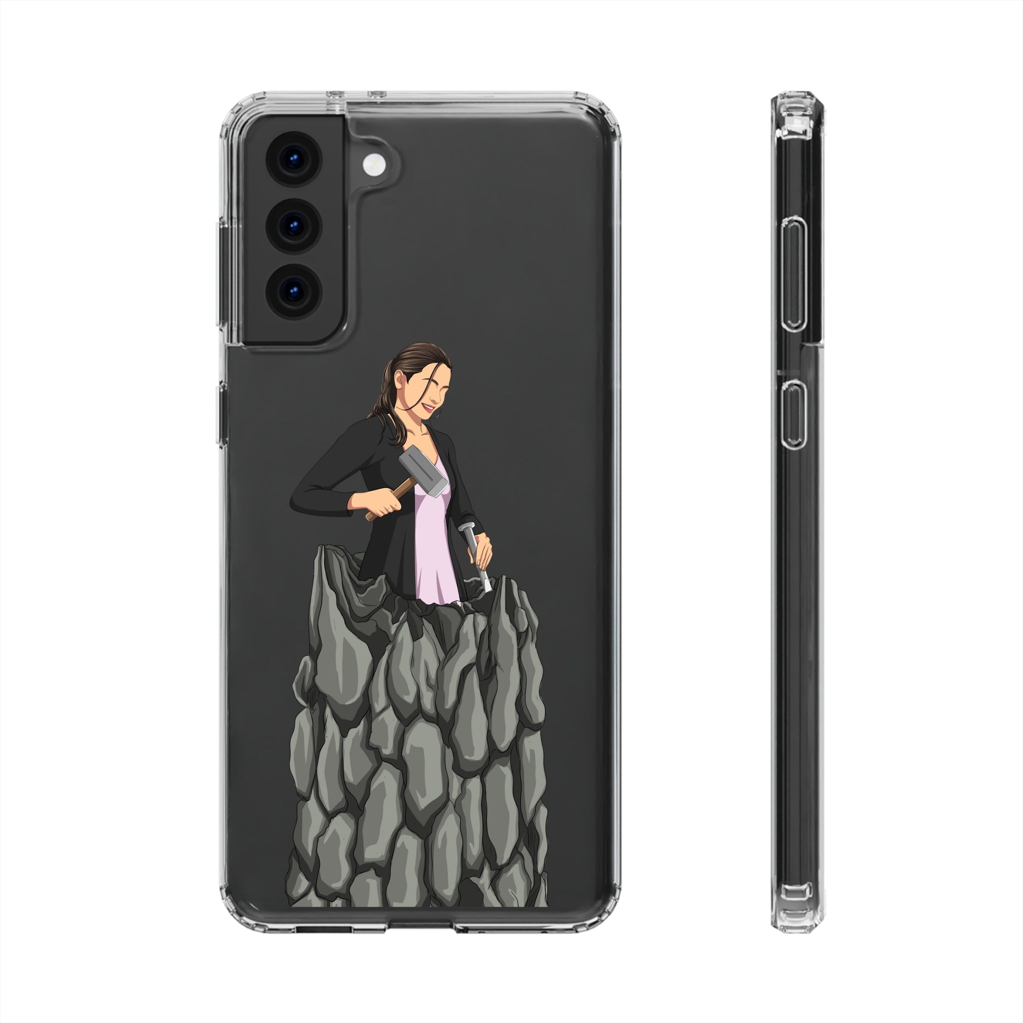 A person working hard to better his/herself - Clear Case - Self-Made Woman #8 - Breakthrough Collection