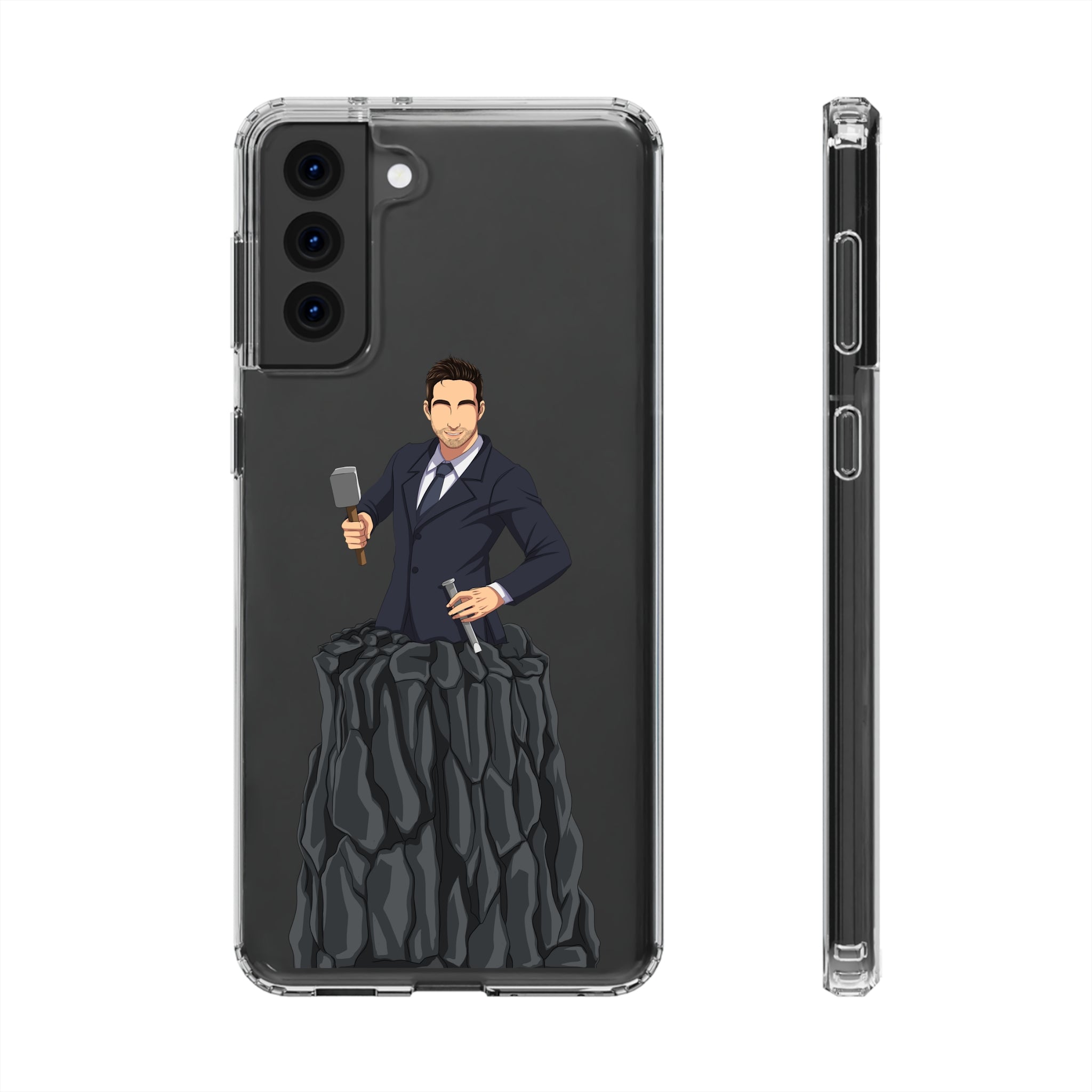A person working hard to better his/herself - Clear Case - Self-Made Man #3 - Breakthrough Collection