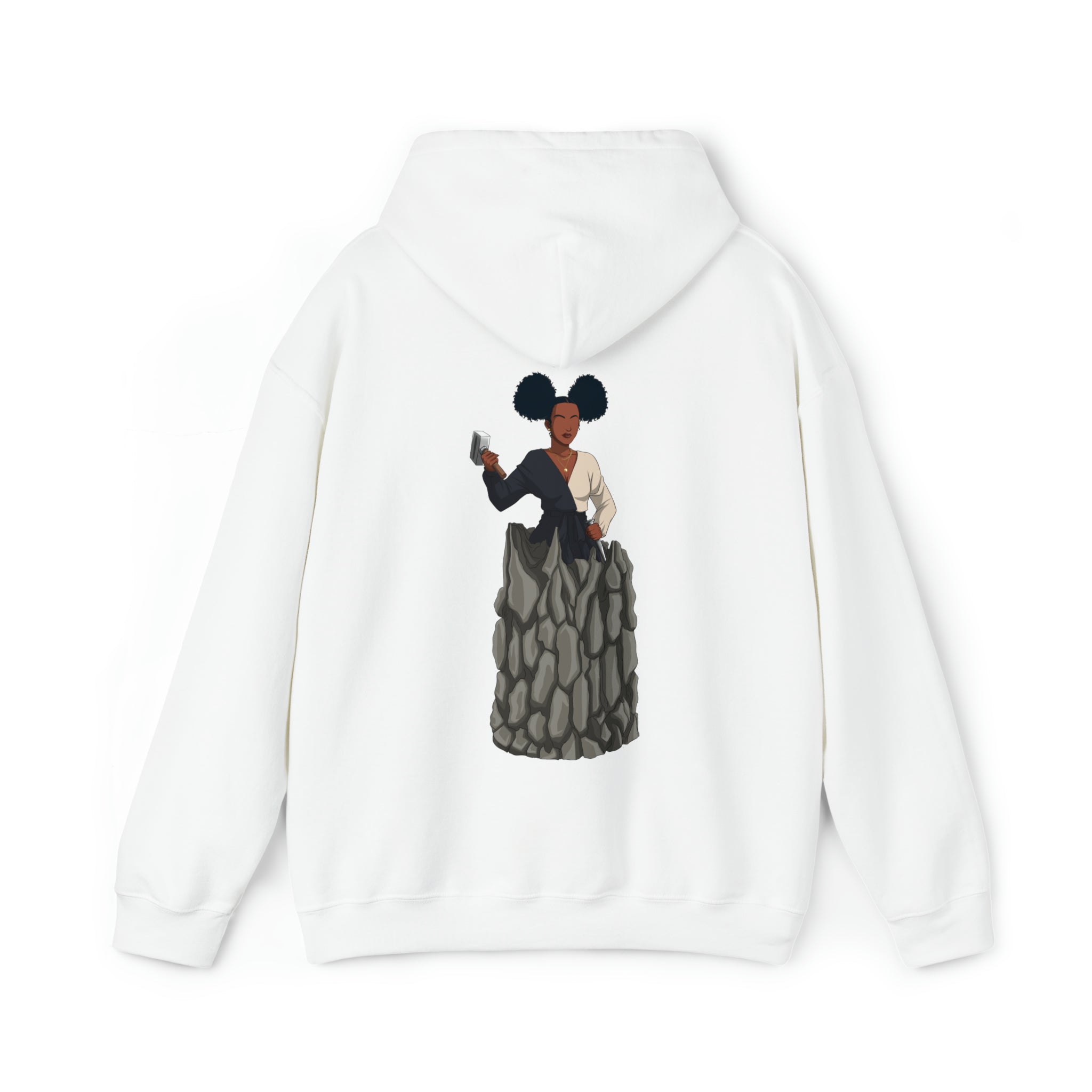 A person working hard to better his/herself - Heavy Blend™ Self-Made Hoodie - woman #10 - Breakthrough Collection