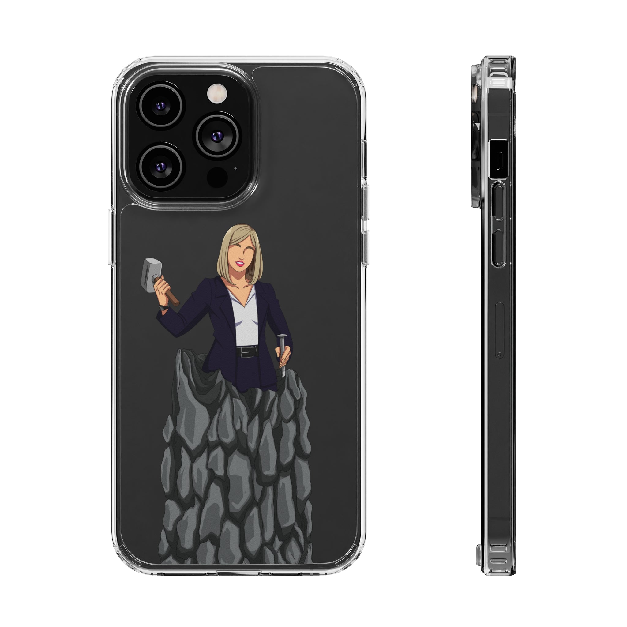 A person working hard to better his/herself - Clear Case - Self-Made Woman #3 - Breakthrough Collection